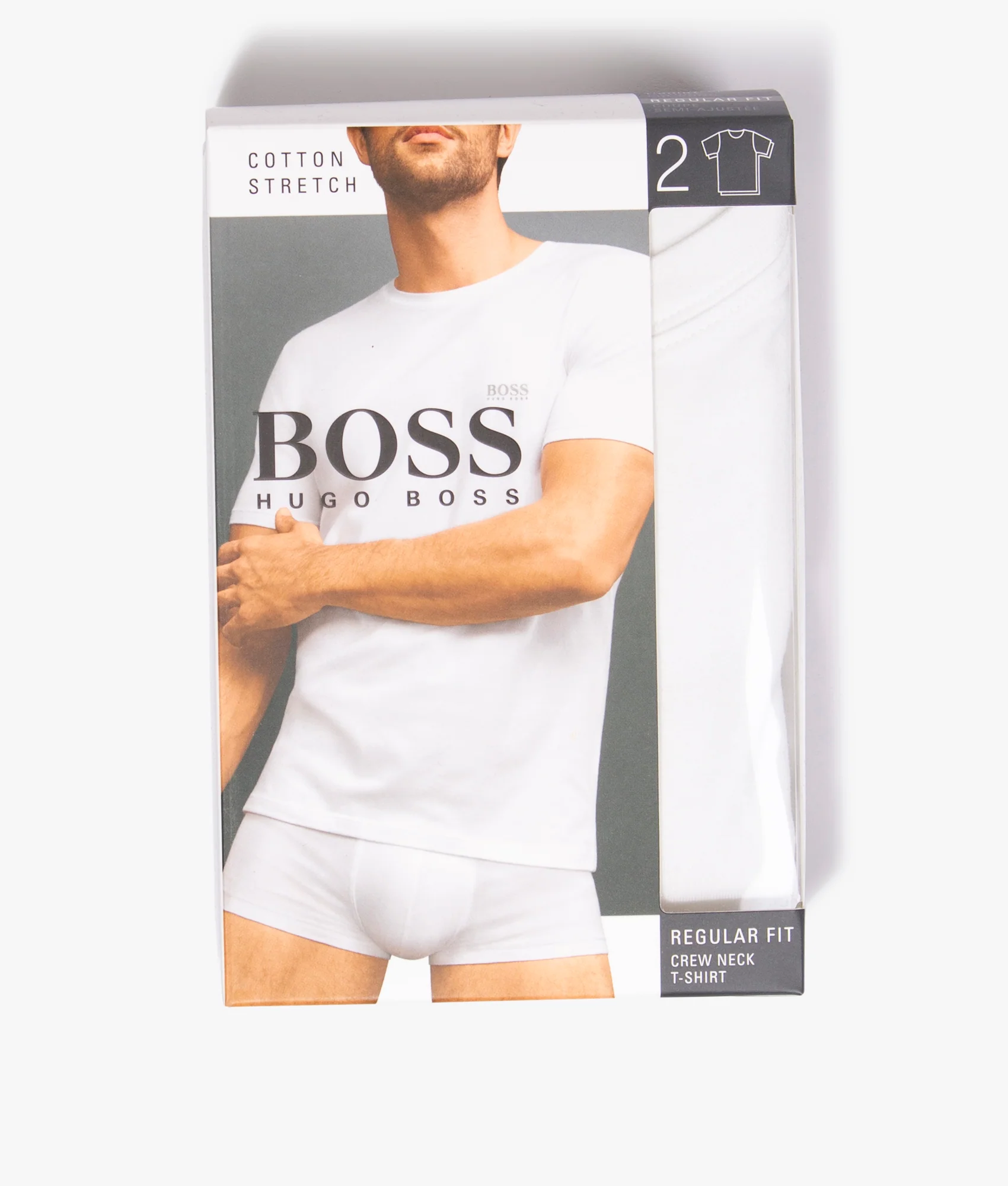 Regular Fit 2 Pack Of Cotton Stretch Underwear T-Shirts - Image 2