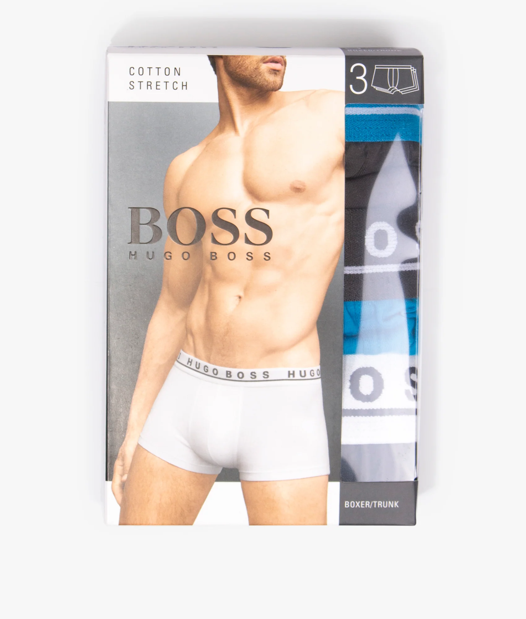 Regular Fit 3 Pack Of Stretch Colour Waistband Trunks - Image 2
