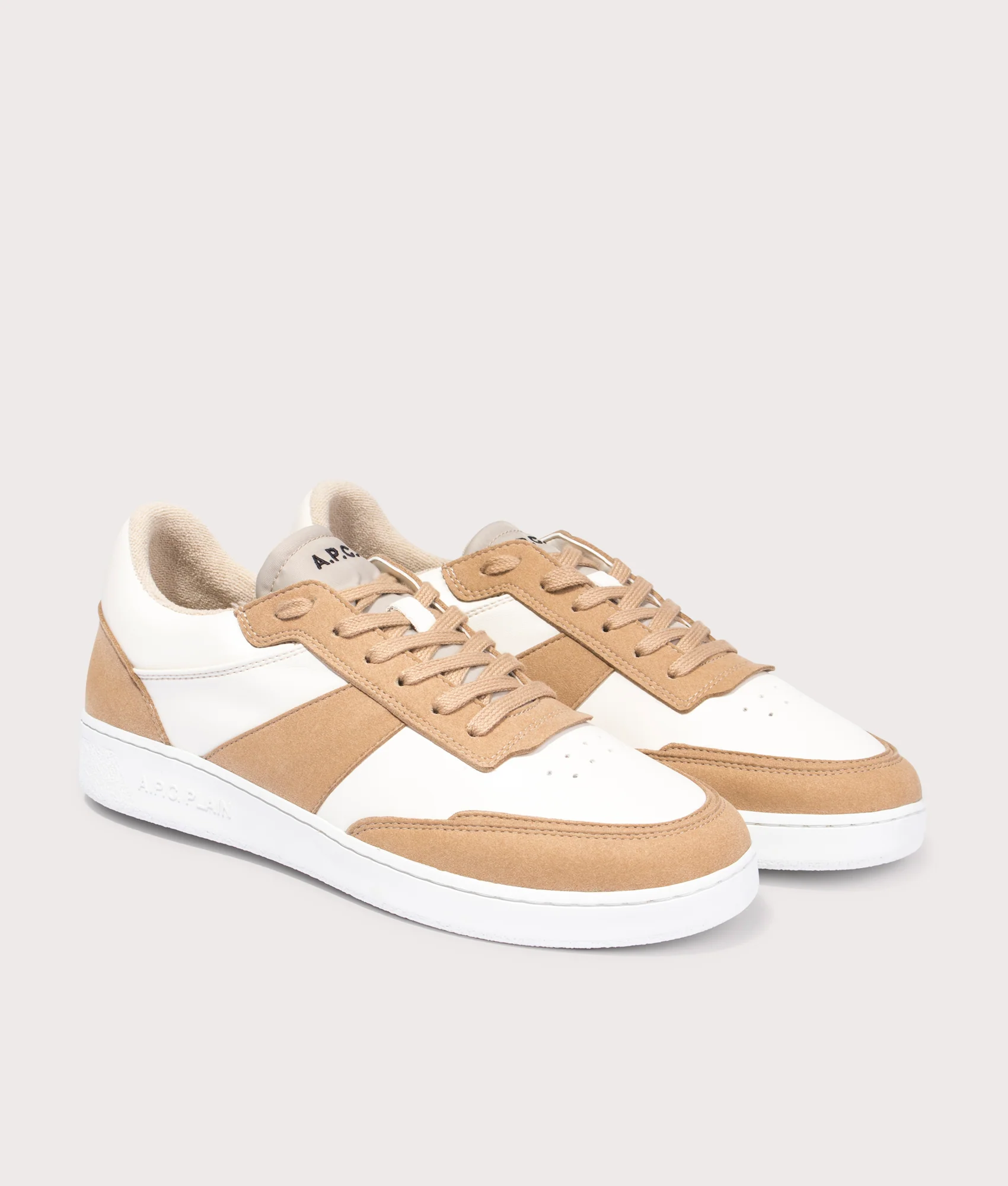 Smooth Faux Leather Faux Suede Sneakers - Image 2