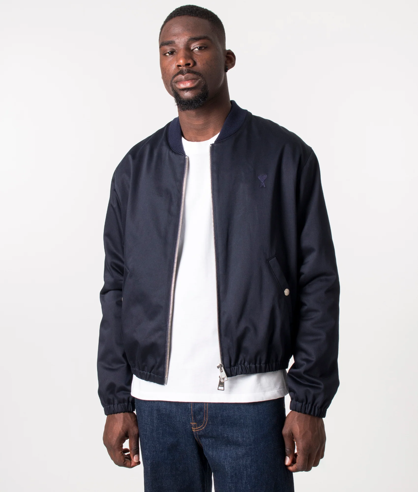 Compact Cotton Satin Bomber Jacket - Image 3
