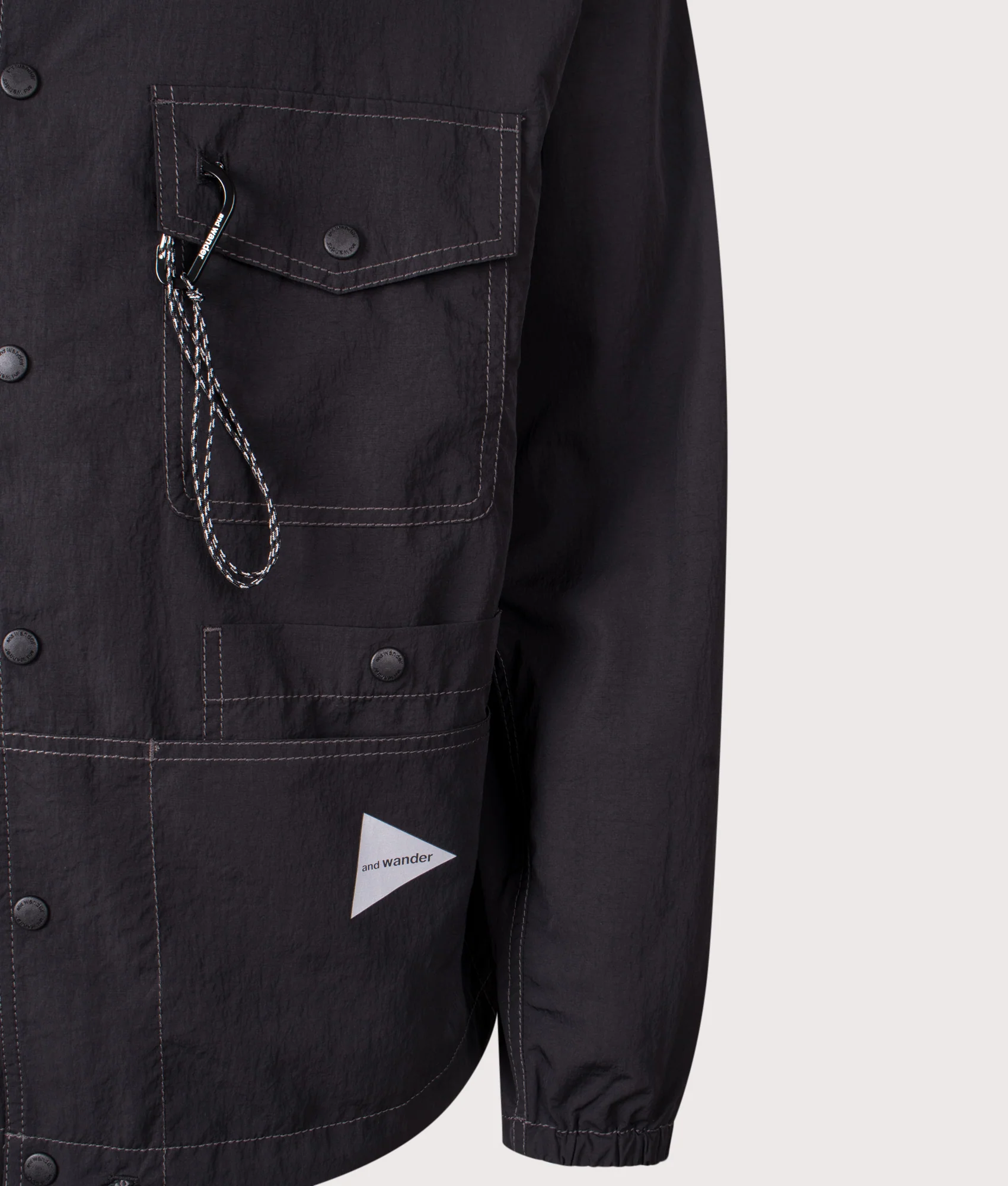 Crinkled Nylon Overshirt Jacket - Image 2