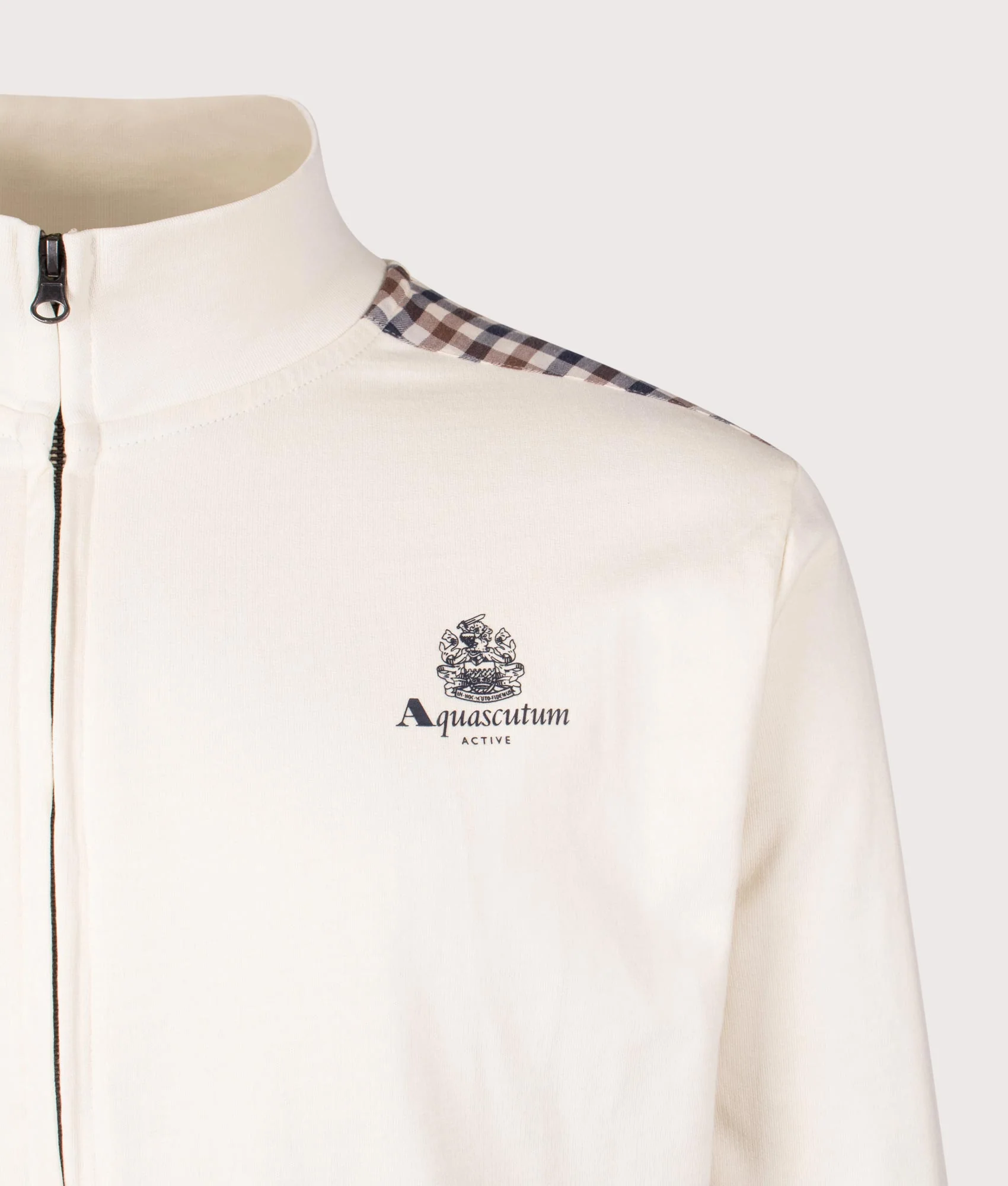 Mockneck Club Check Detail Track Top - Image 2