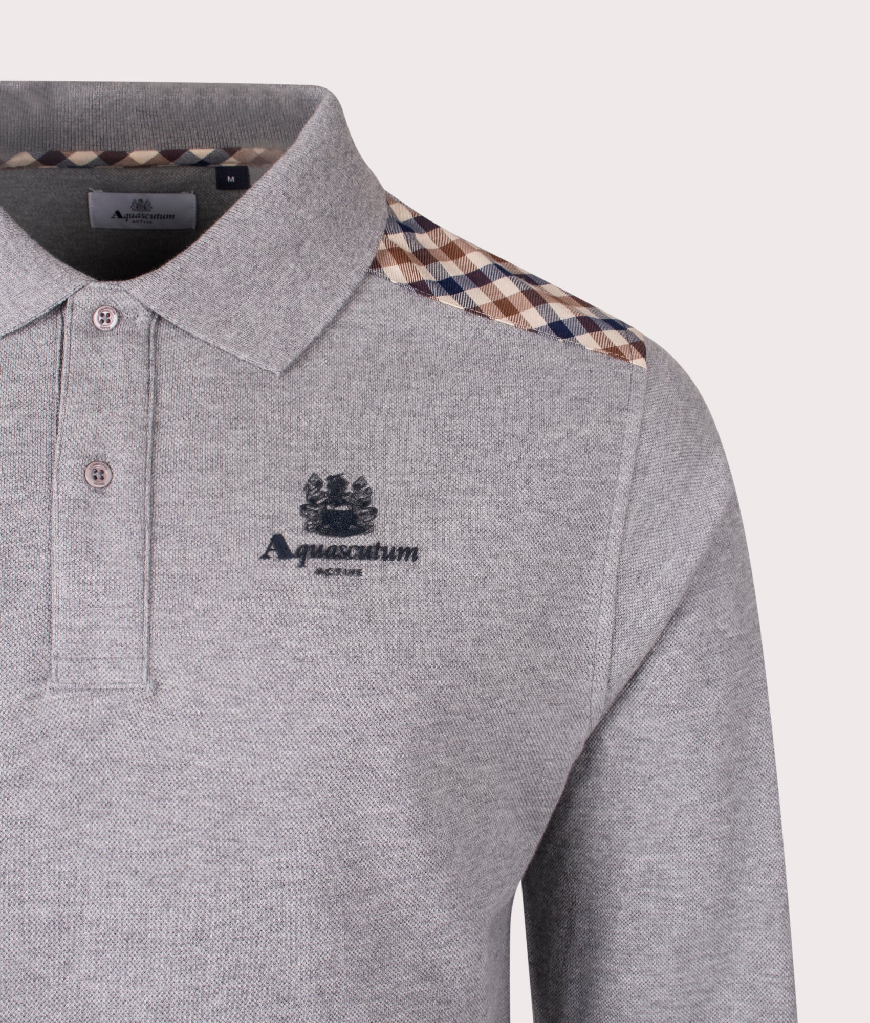 Stripes Piquet Long Sleeve Polo Shirt - Image 2