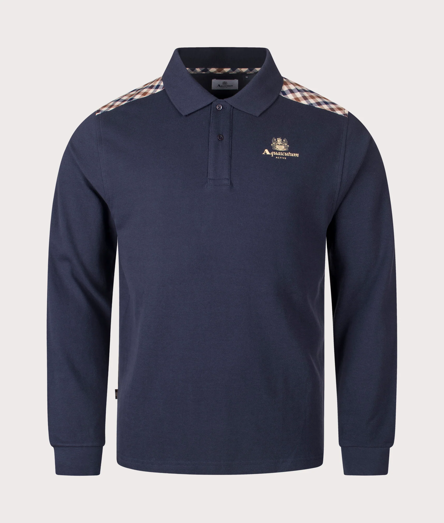 Stripes Piquet Long Sleeve Polo Shirt
