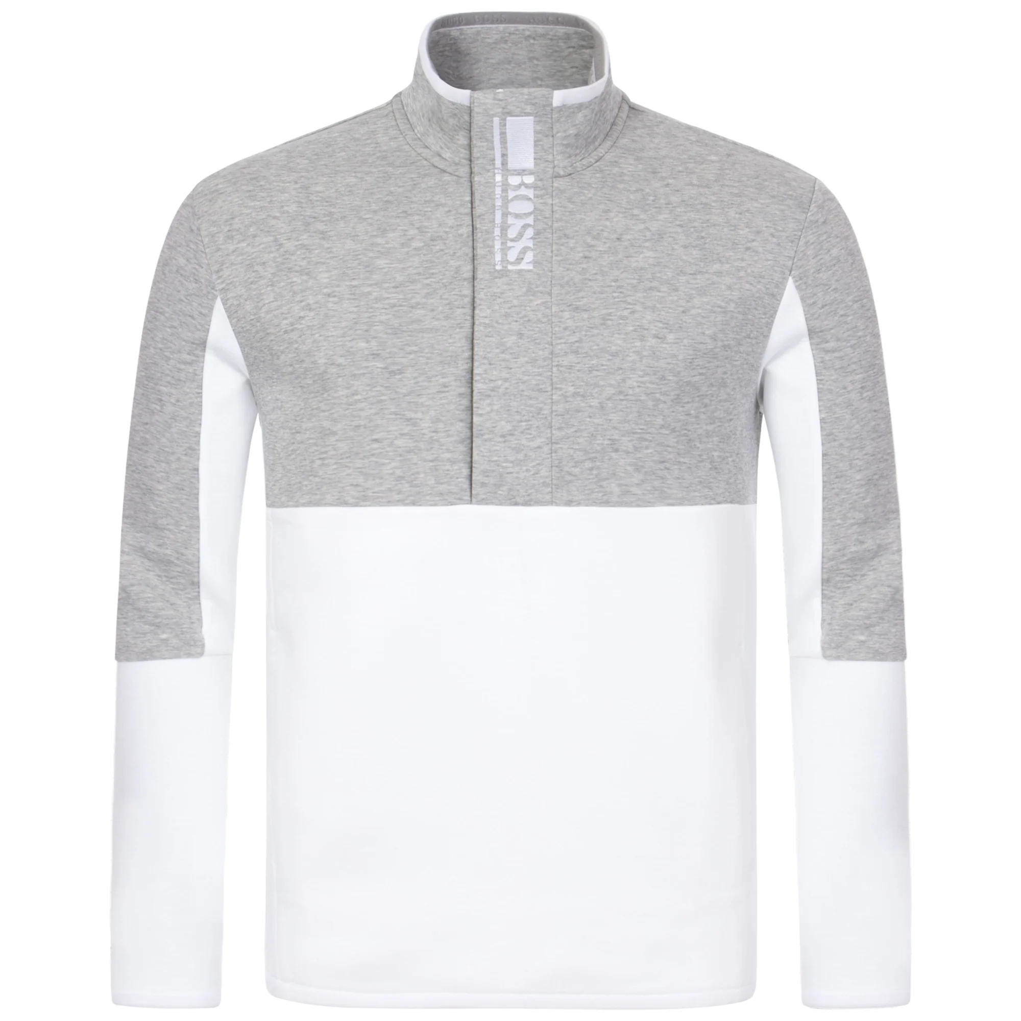 Athleisure Quarter Zip Colour Block Logo Sweat