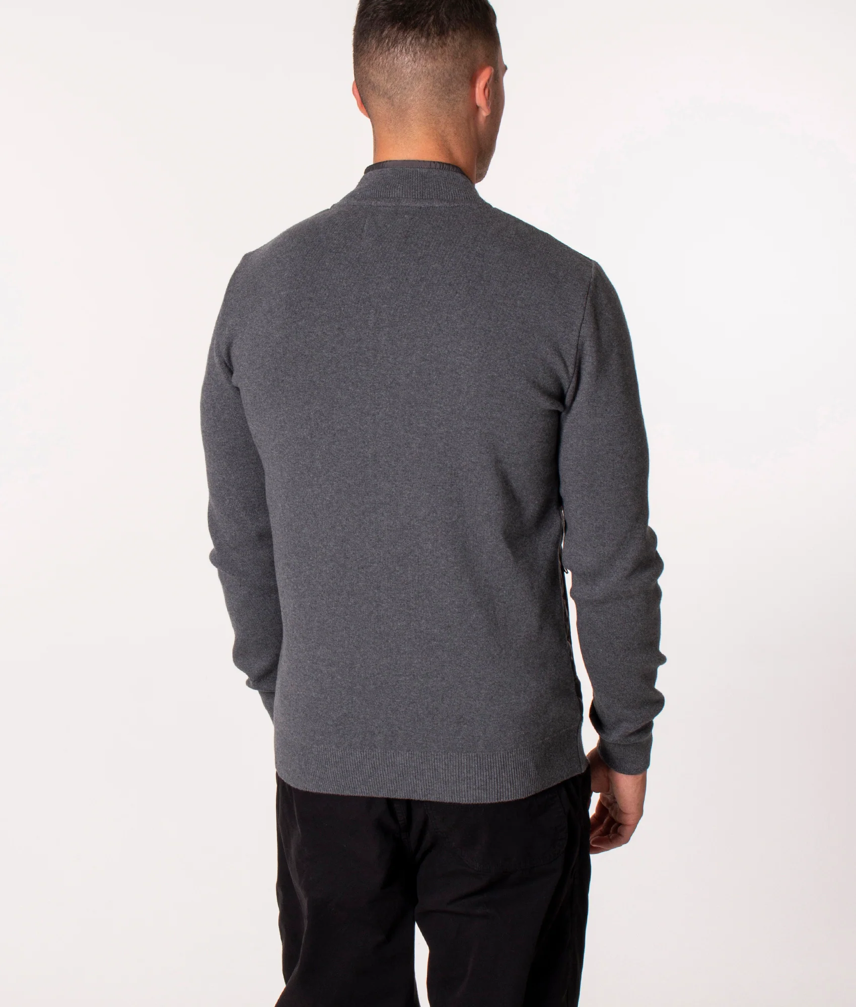 Slim Fit Baffle Zip Through Hybrid Jacket - Image 4