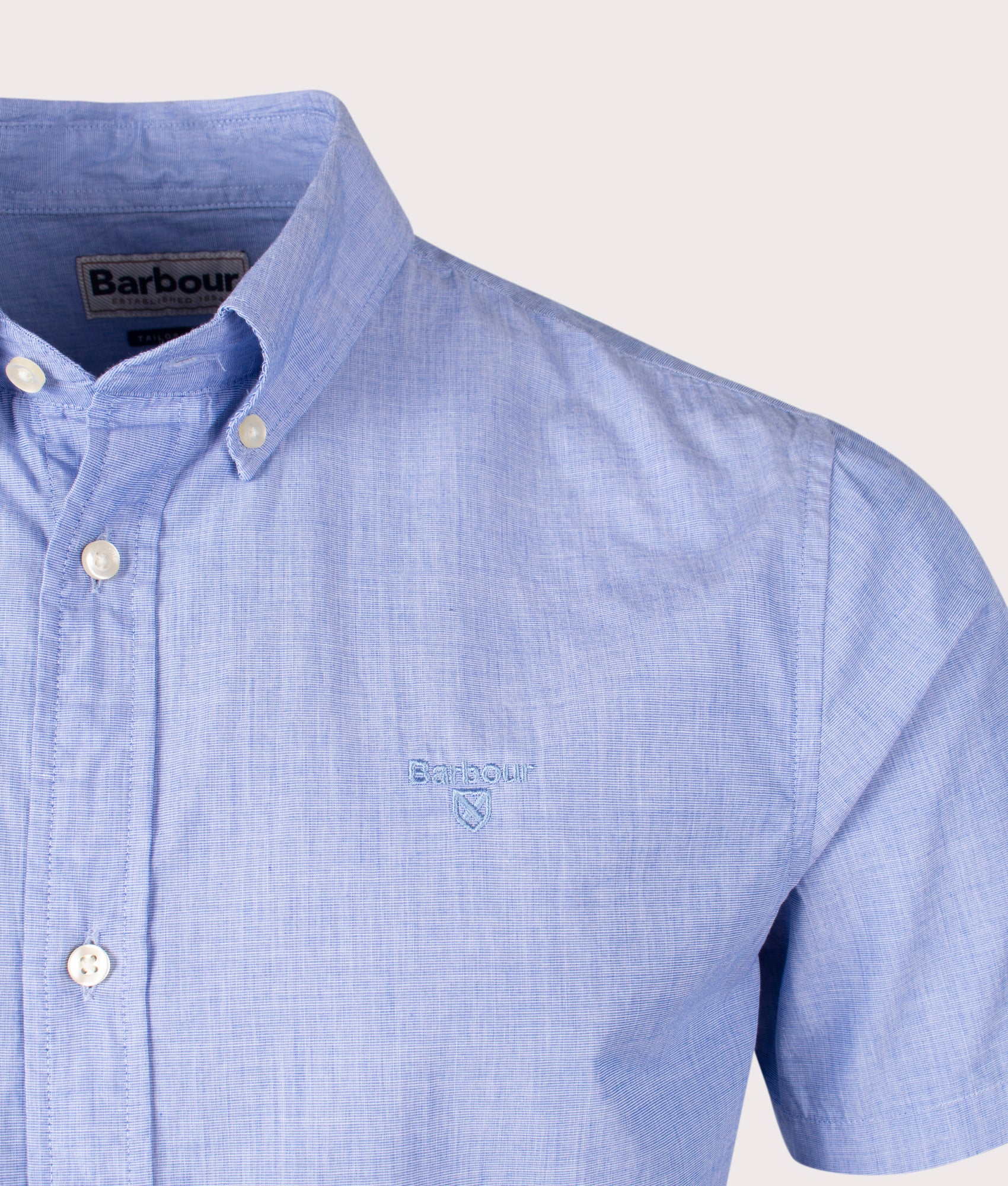 Short Sleeved Crest Poplin Tailored Shirt - Image 2