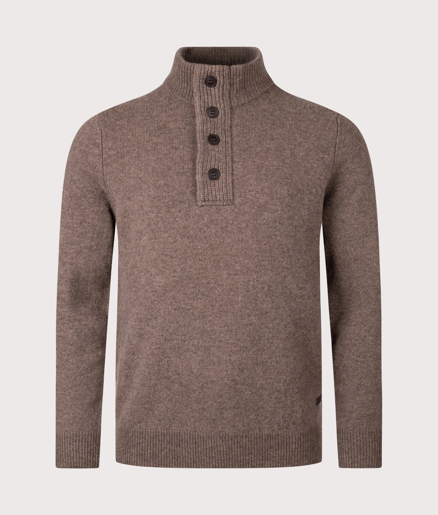 Essential Patch Quarter Zip Knitted Jumper