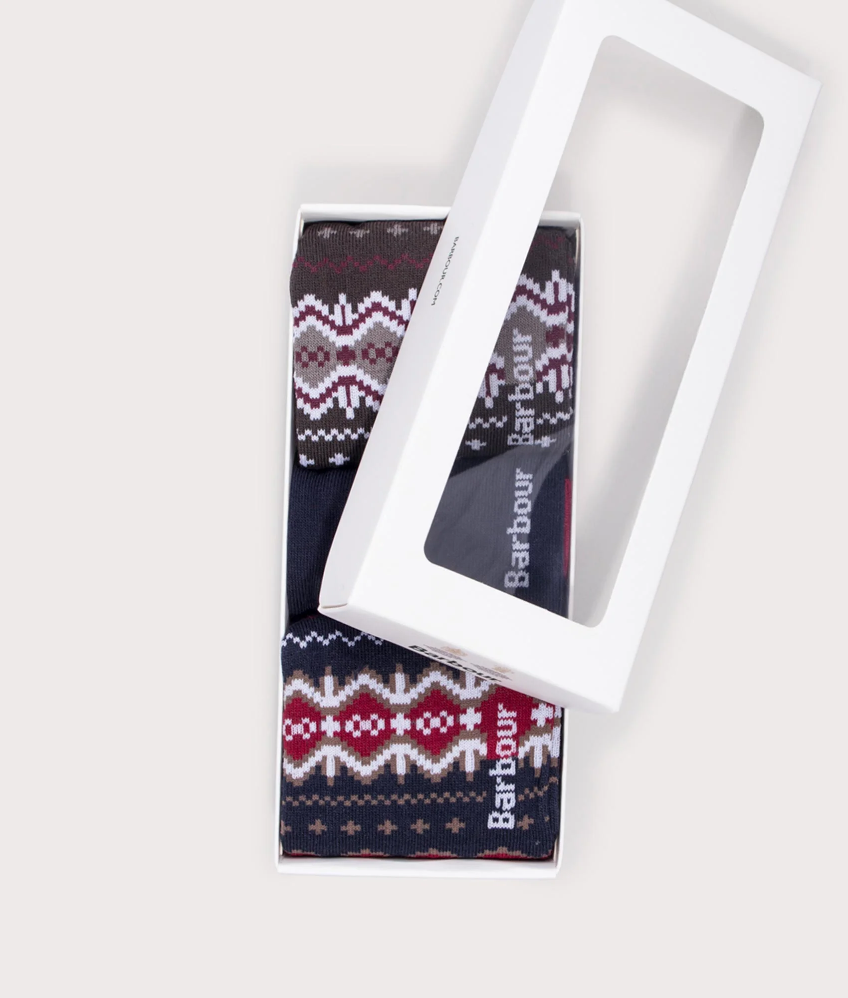 Three Pack of Fairisle Socks Gift Box - Image 2