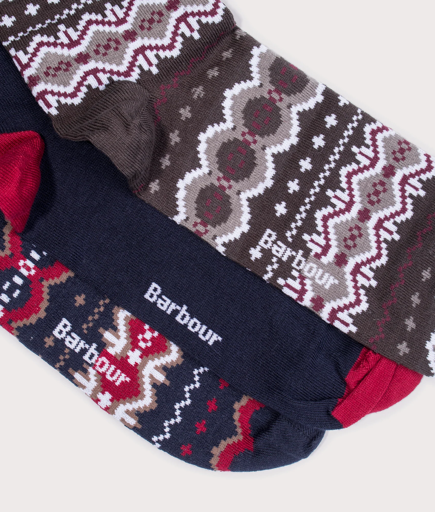 Three Pack of Fairisle Socks Gift Box - Image 3