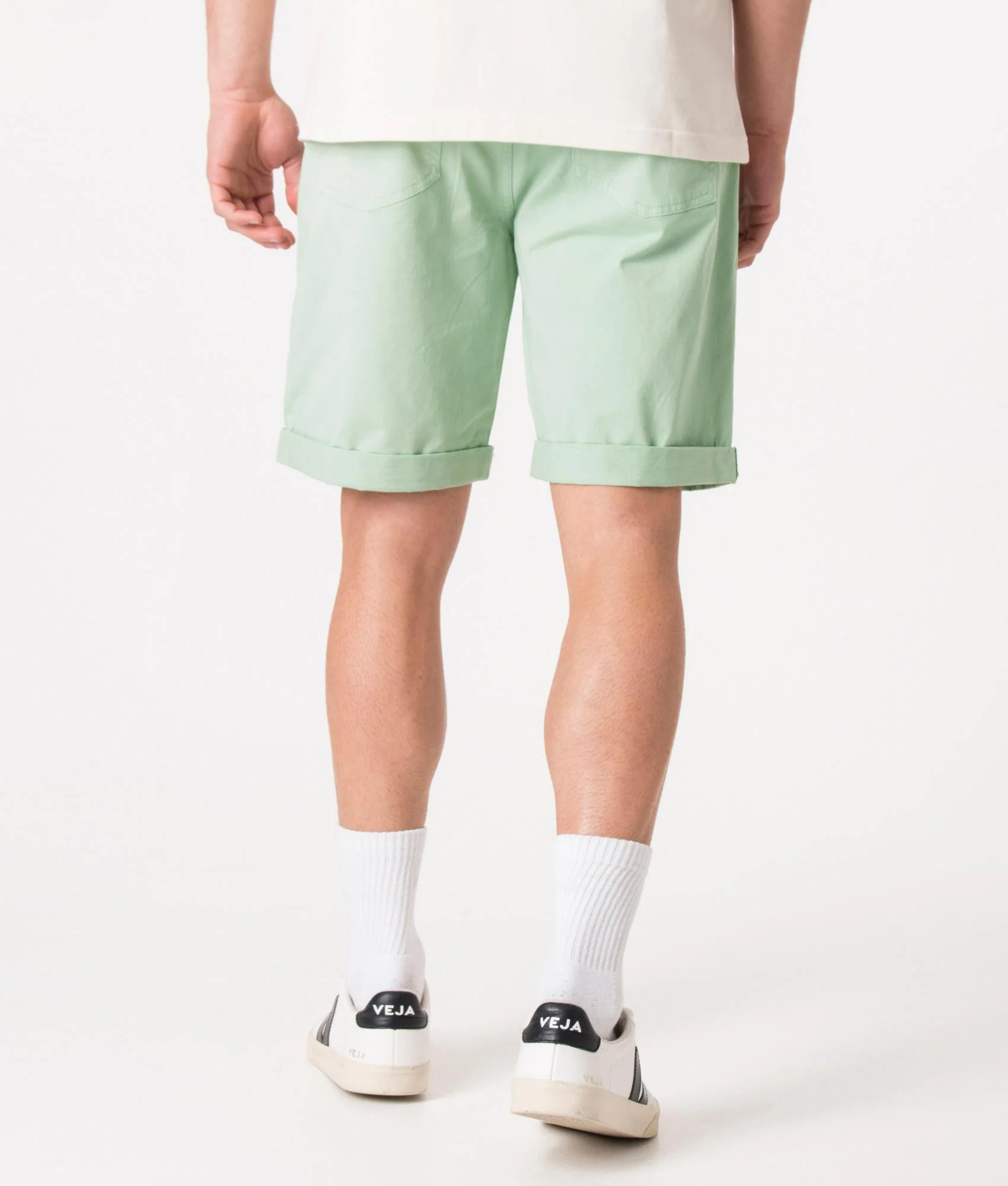 Regular Fit Overdyed Twill Shorts - Image 4