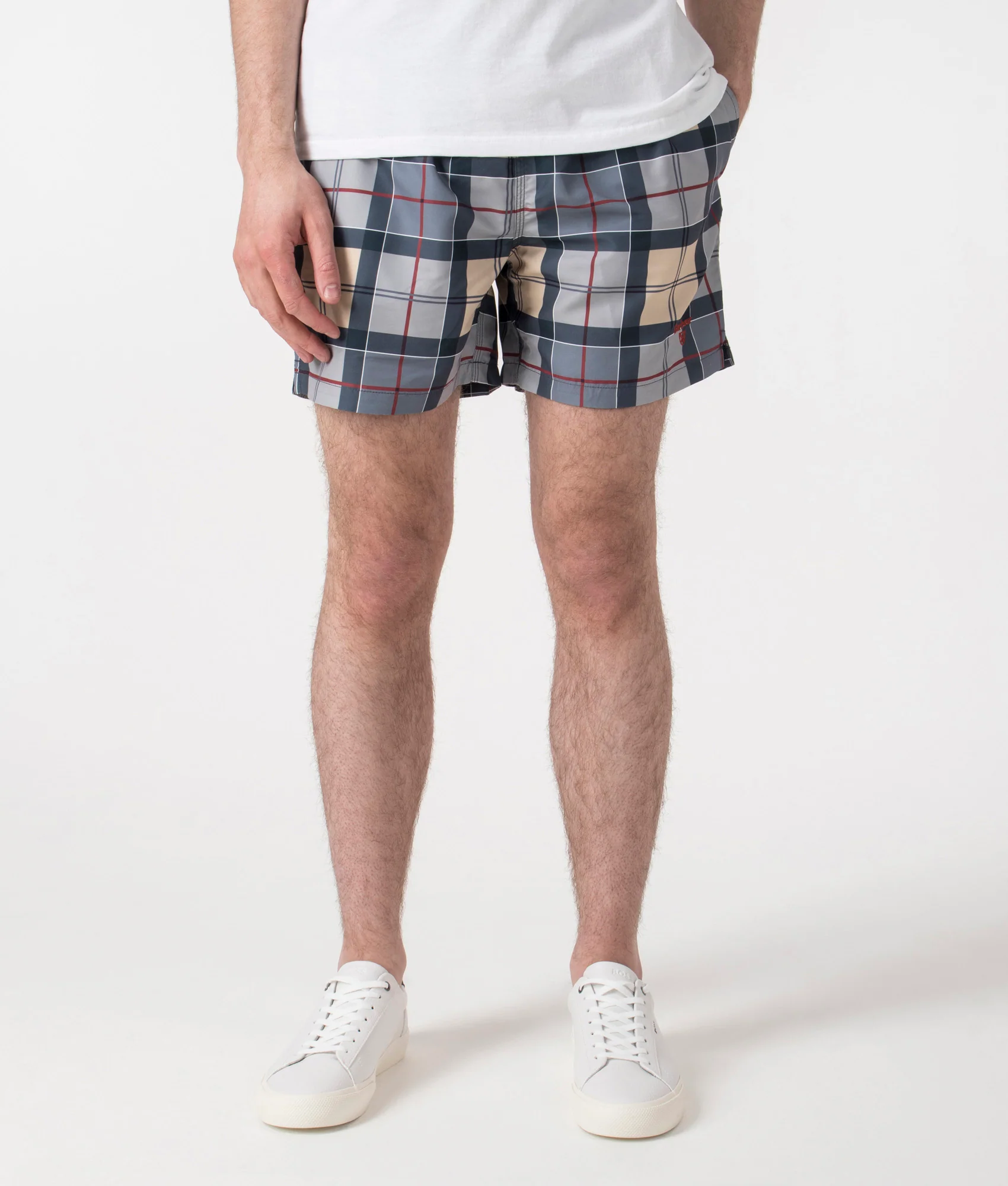 Staple Tartan Swim Shorts - Image 3