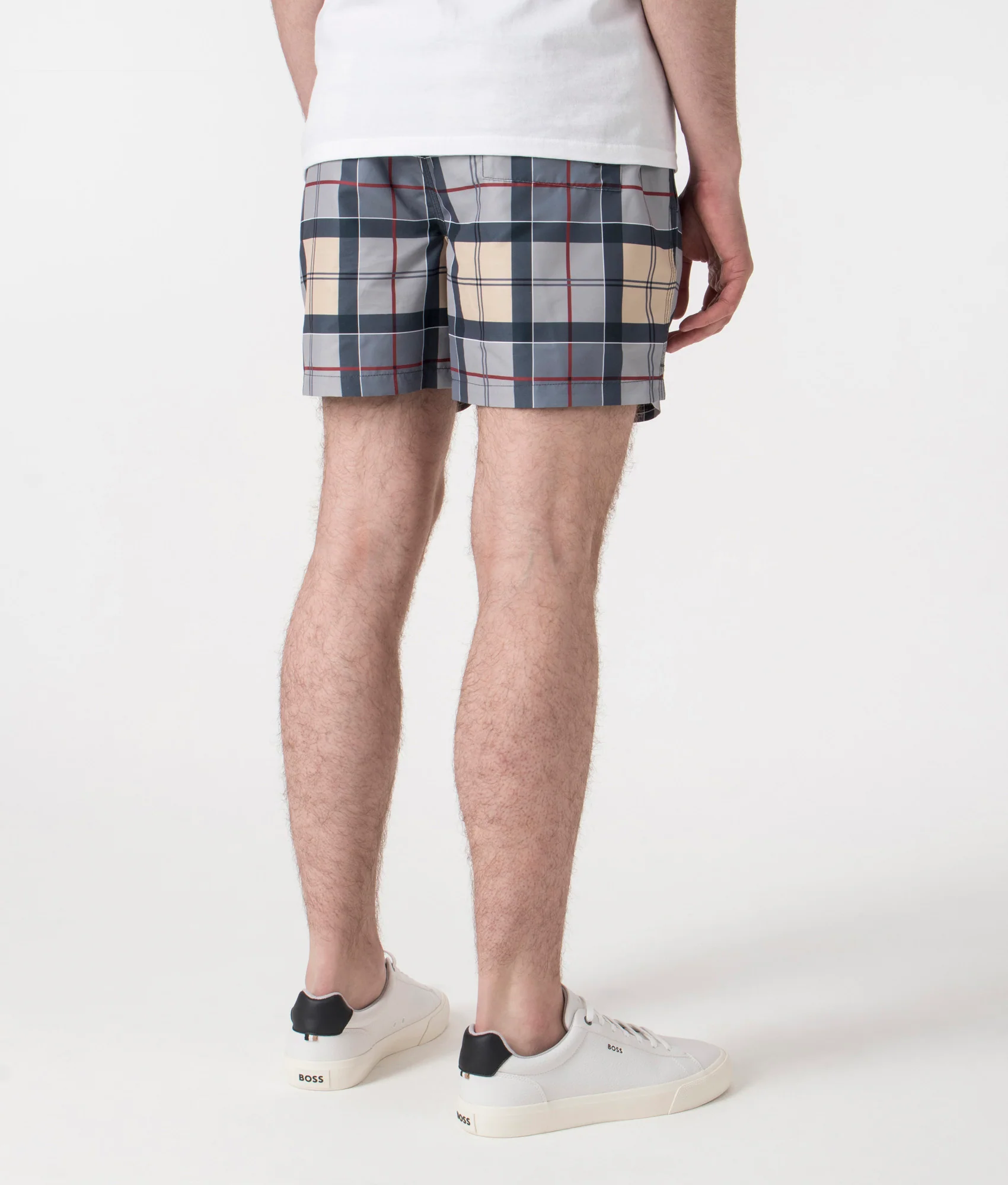 Staple Tartan Swim Shorts - Image 4