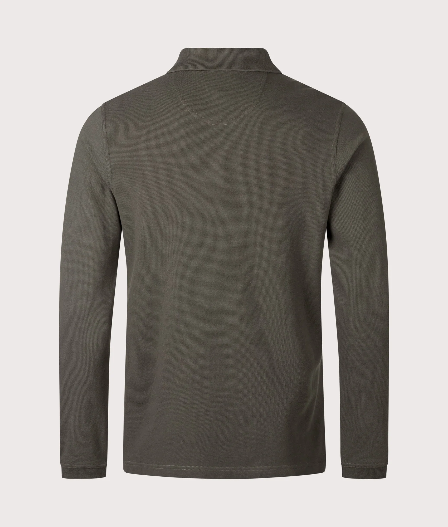 Long Sleeve Tartan Placket Polo Shirt - Image 3