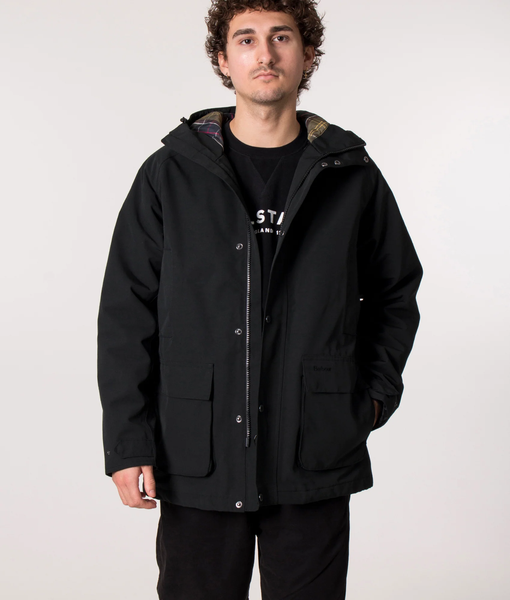 Check Hooded Bedale Winter Jacket - Image 2