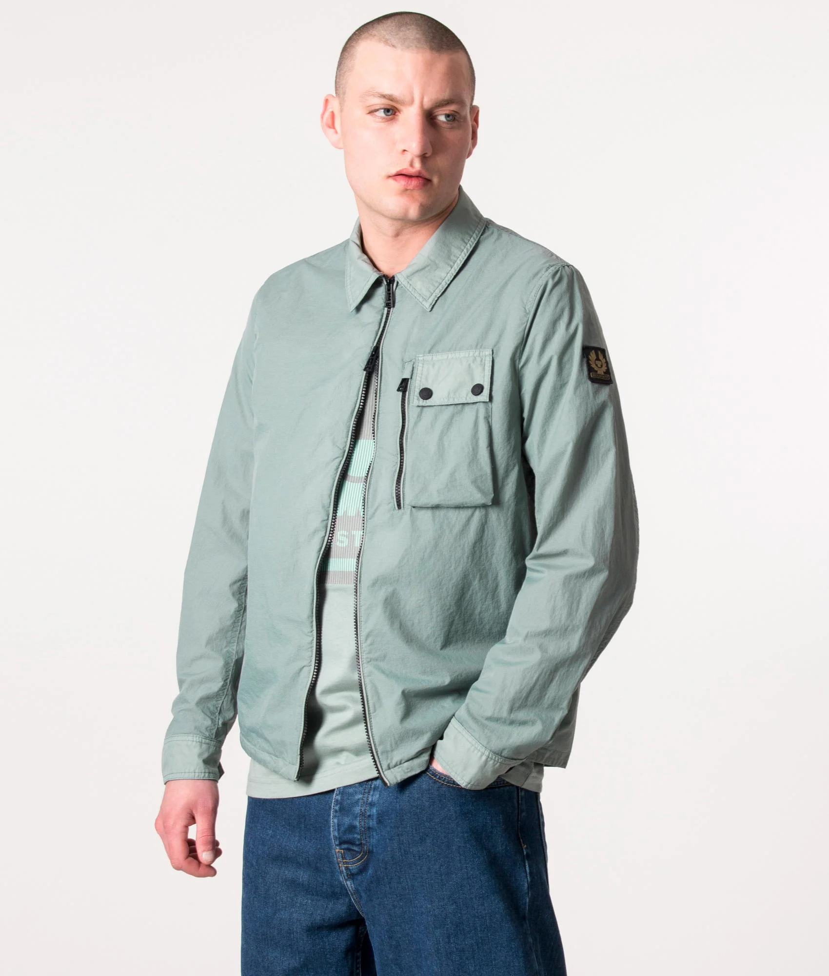 Garment Dyed Ripstop Rail Overshirt - Image 4