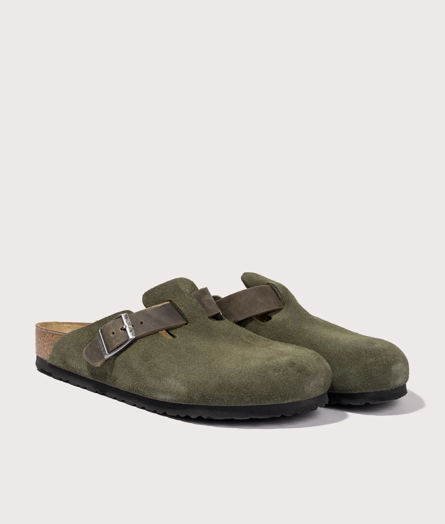 Boston Mixed Leather Clogs - Image 2