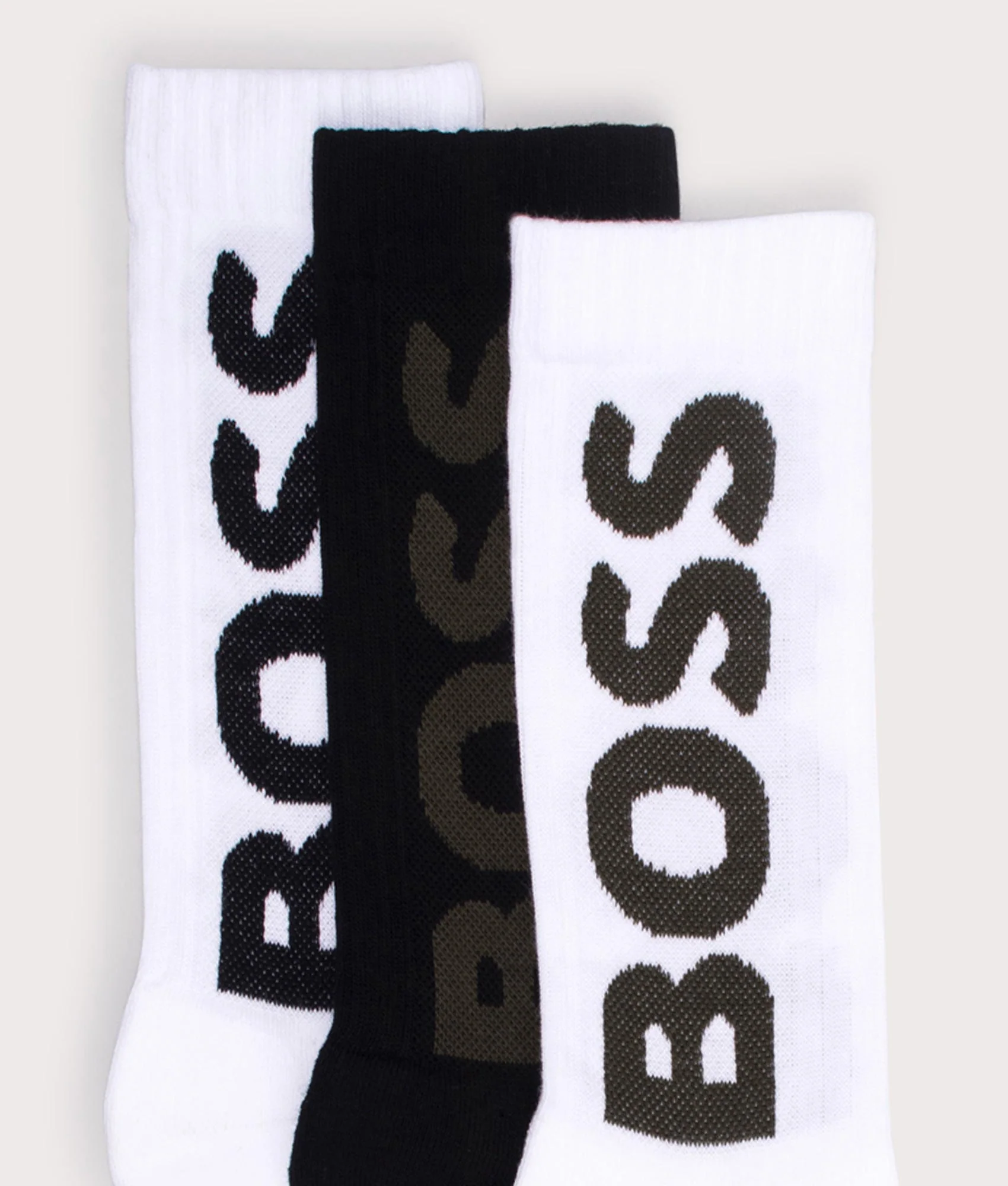 3 Pack QS Rib Logo Socks - Image 2