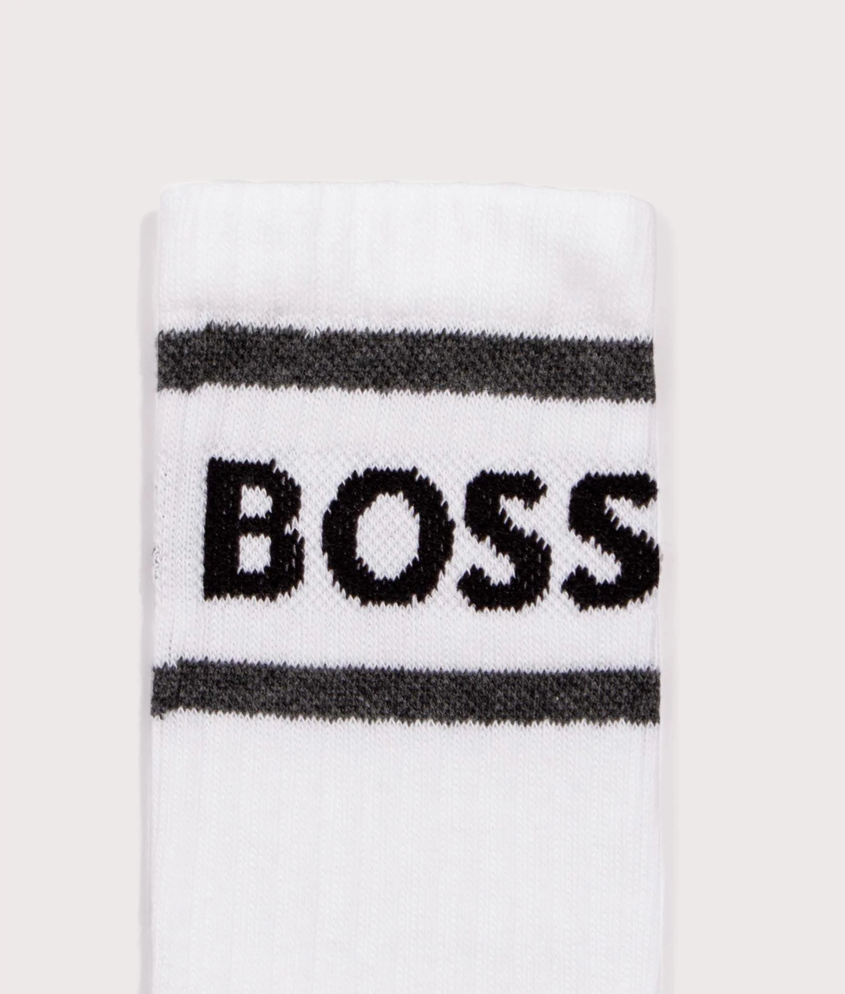 Three Pack of Short Rib Stripe Logo Socks - Image 4