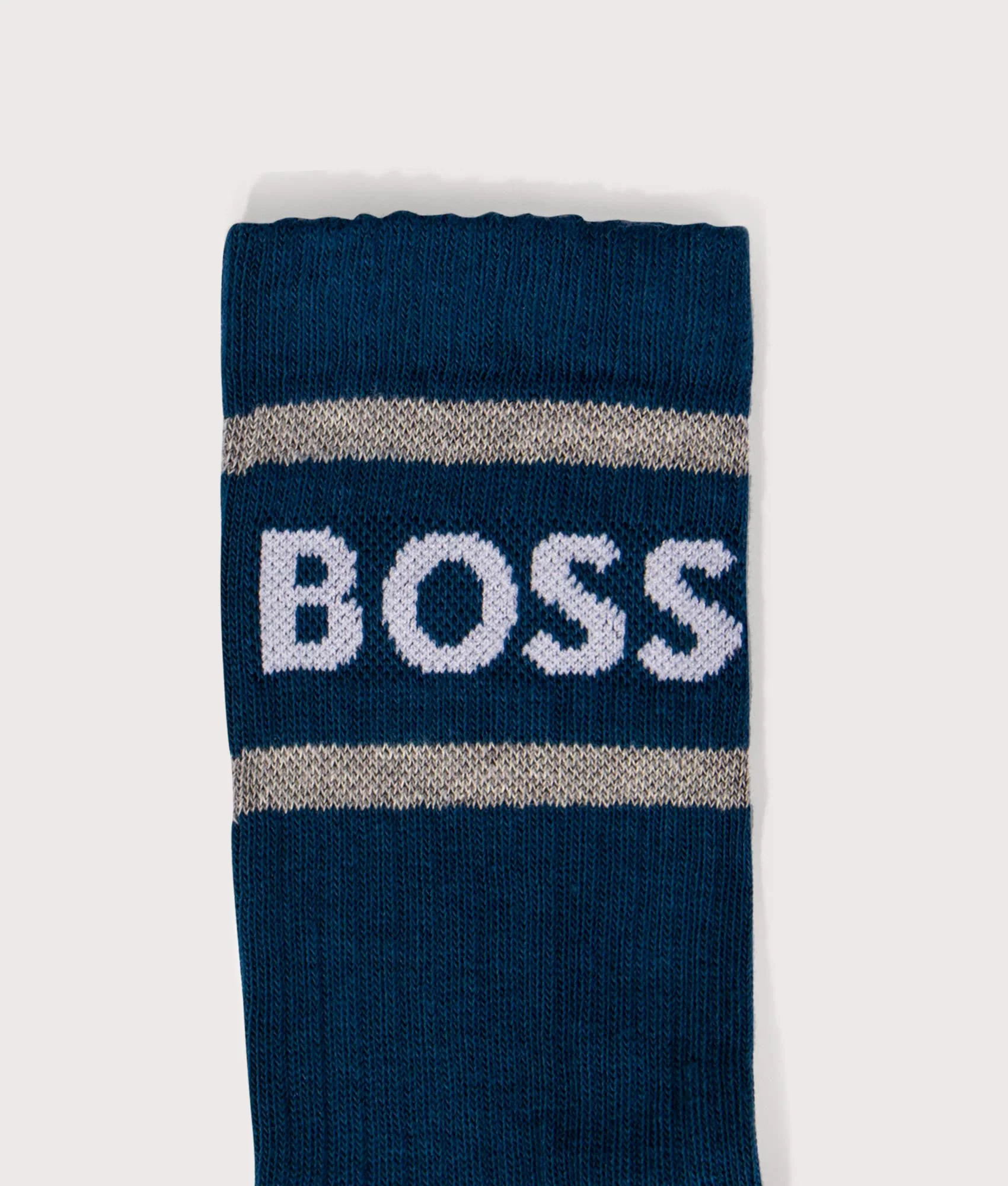 Three Pack of Short Rib Stripe Logo Socks - Image 3