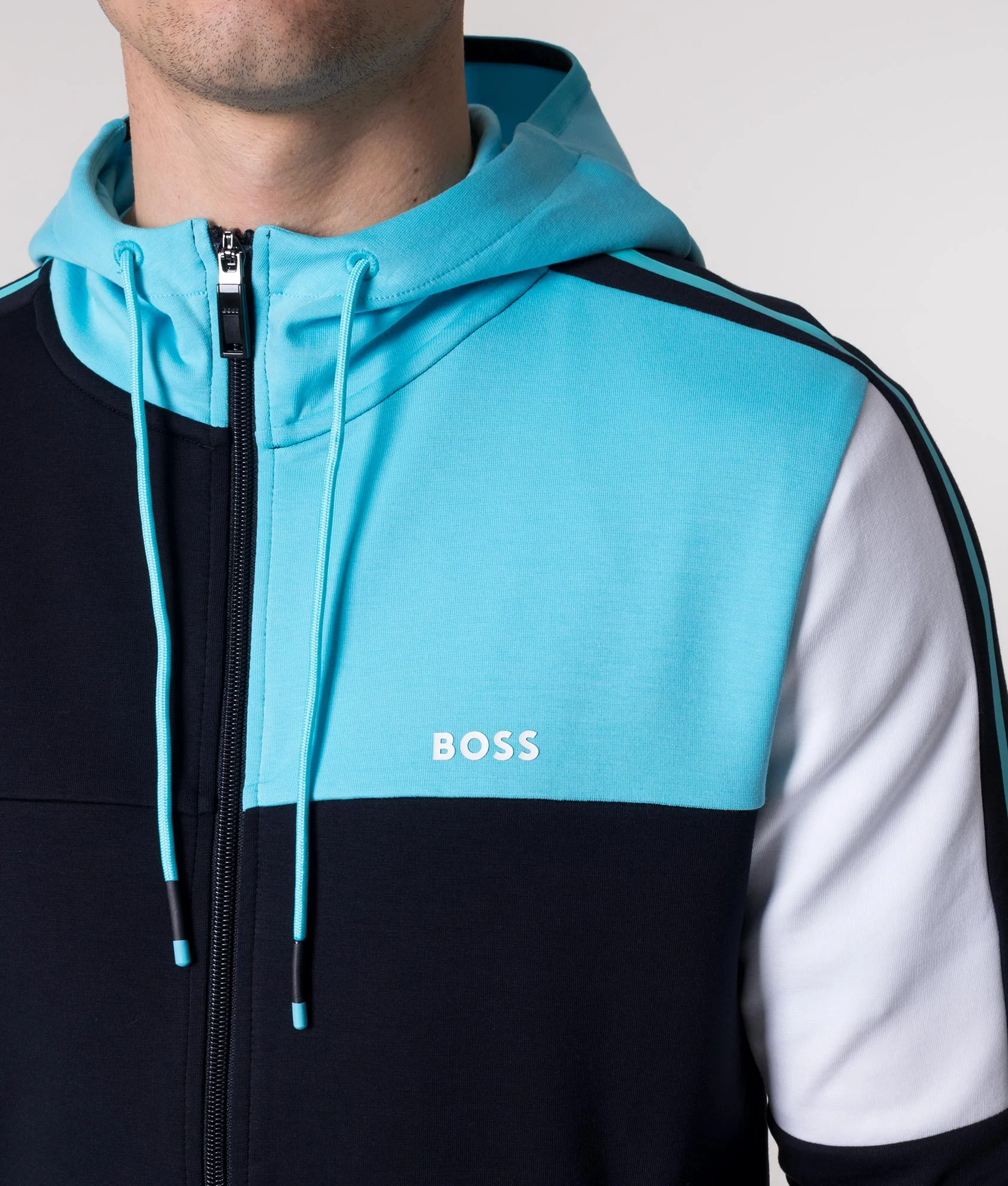 Regular Fit Saggy 1 Zip Through Hoodie - Image 3