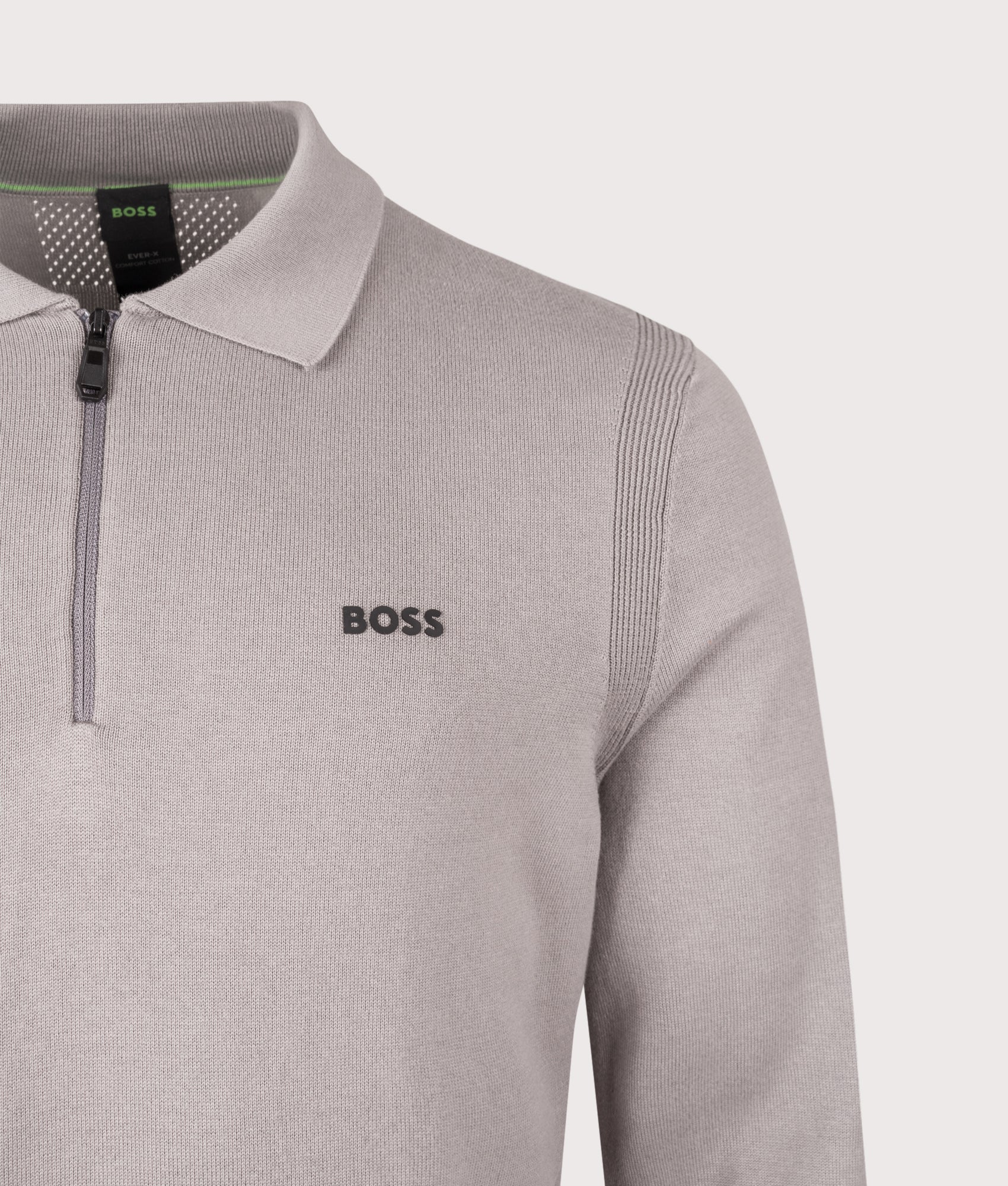 Regular Fit Ever-X Collared Quarter Zip Knit Jumper - Image 2