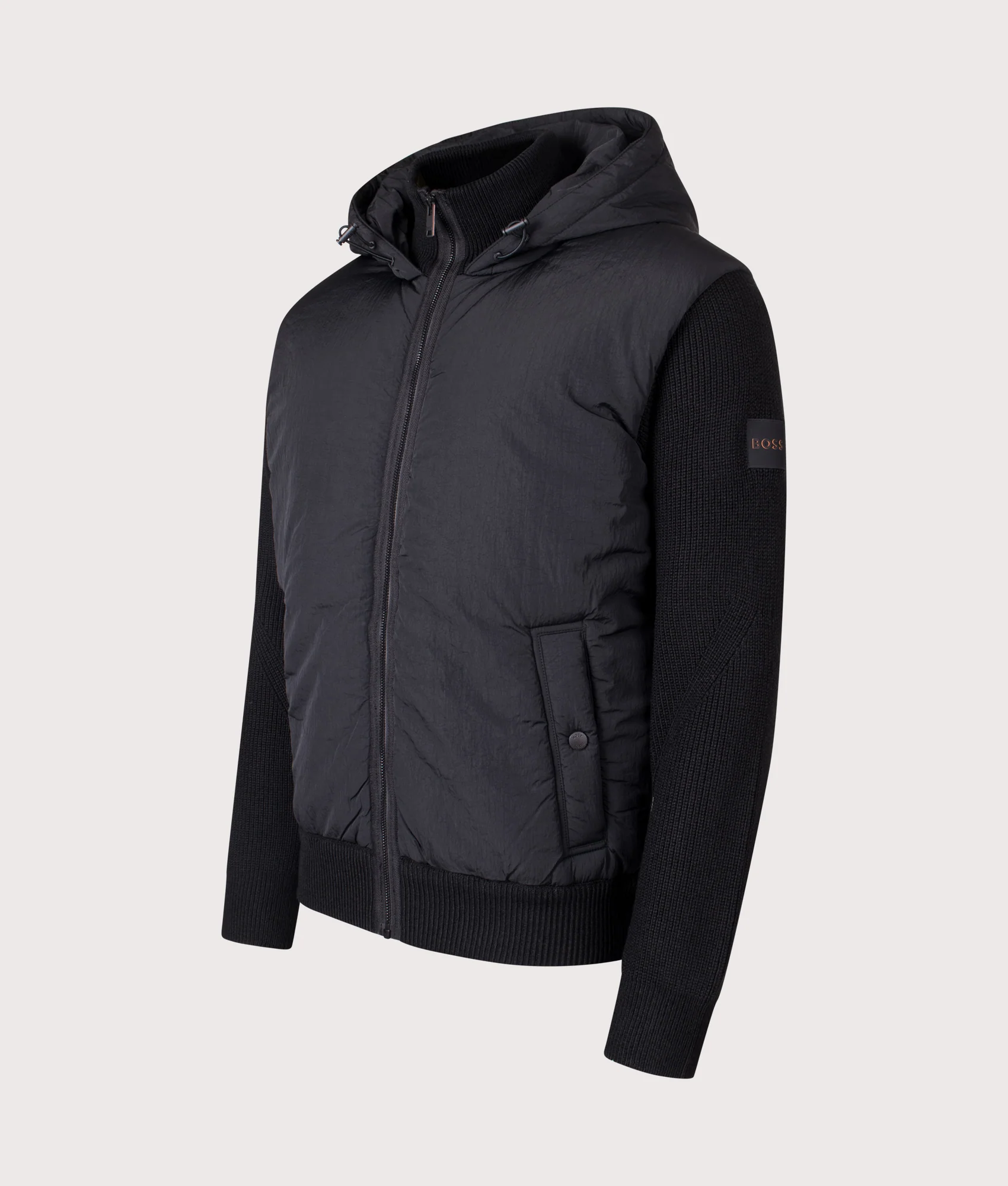 Regular Fit Kiaccio Hooded Hybrid Jacket