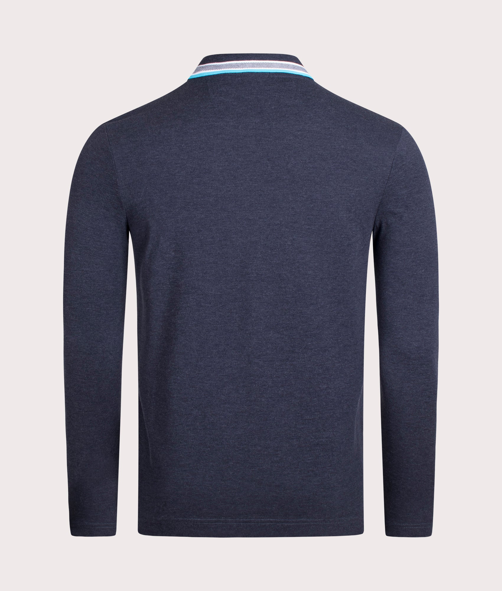 Regular Fit Long Sleeve Plisy Polo Shirt - Image 3