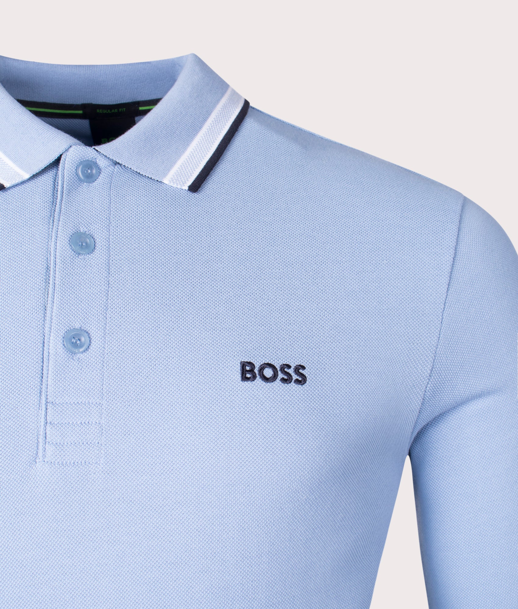 Regular Fit Long Sleeve Plisy Polo Shirt - Image 2