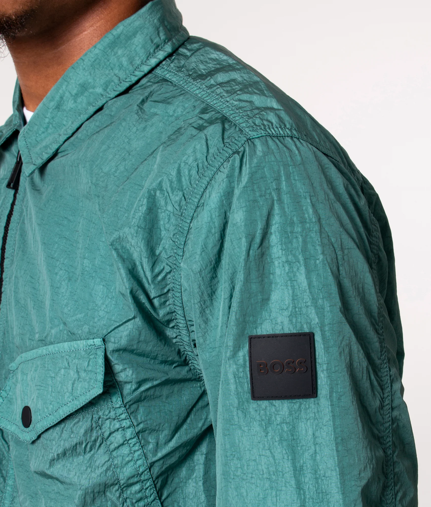 Regular Fit Zip Through Lovel 8 Overshirt - Image 6