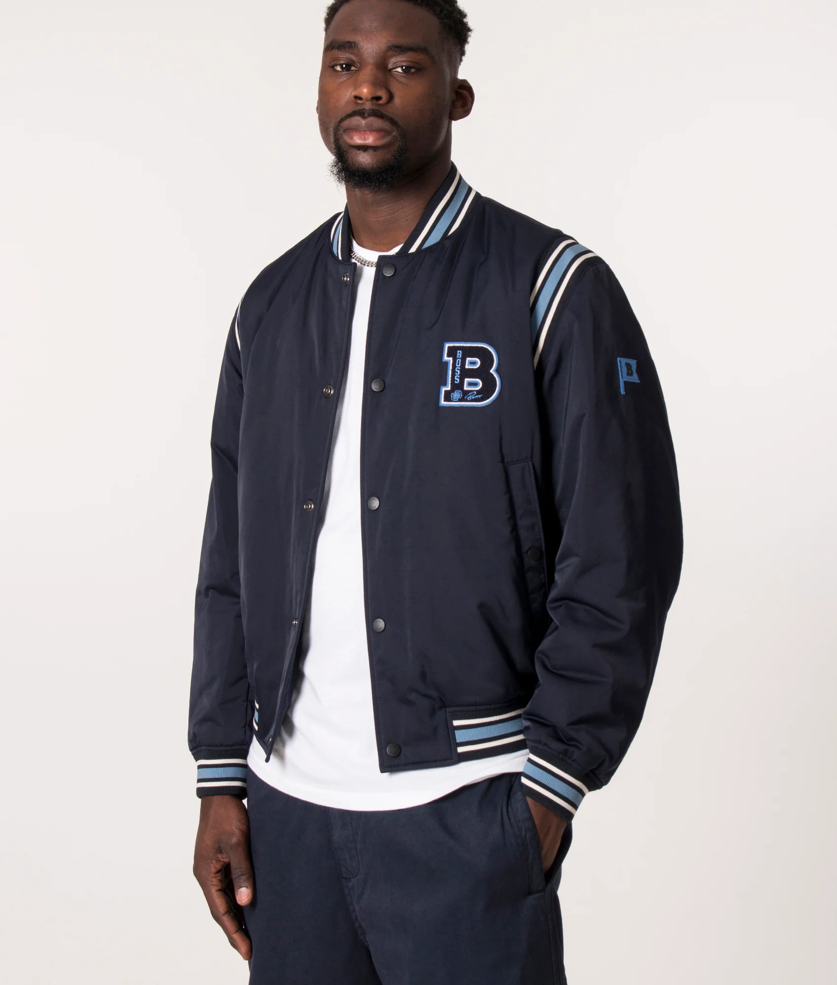 Regular Fit Water Repellent Oronzo Varsity Jacket - Image 3
