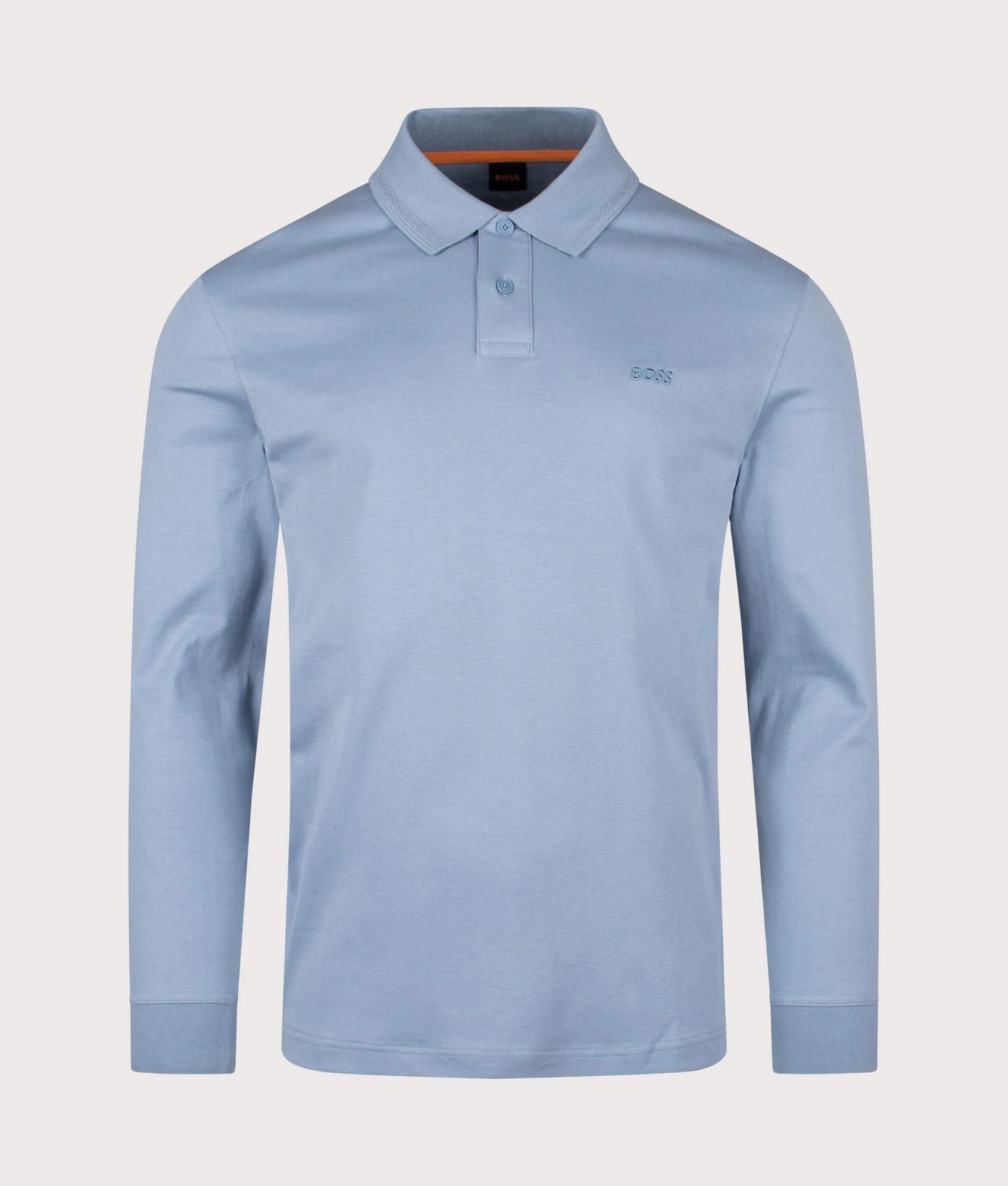 Regular Fit Piqué Interlock Long Sleeve Polo Shirt