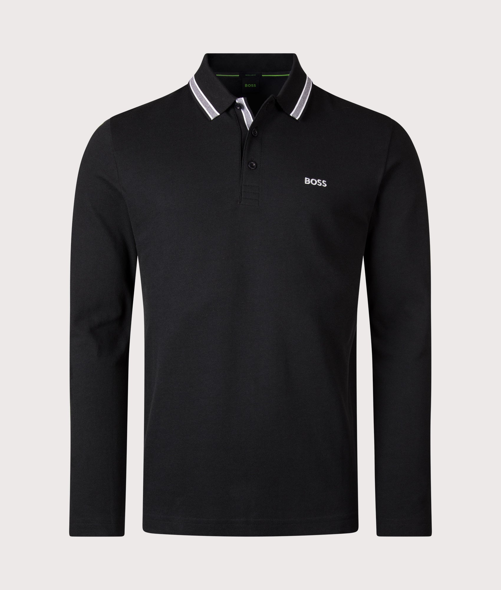 Regular Fit Plisy Long Sleeve Polo Shirt