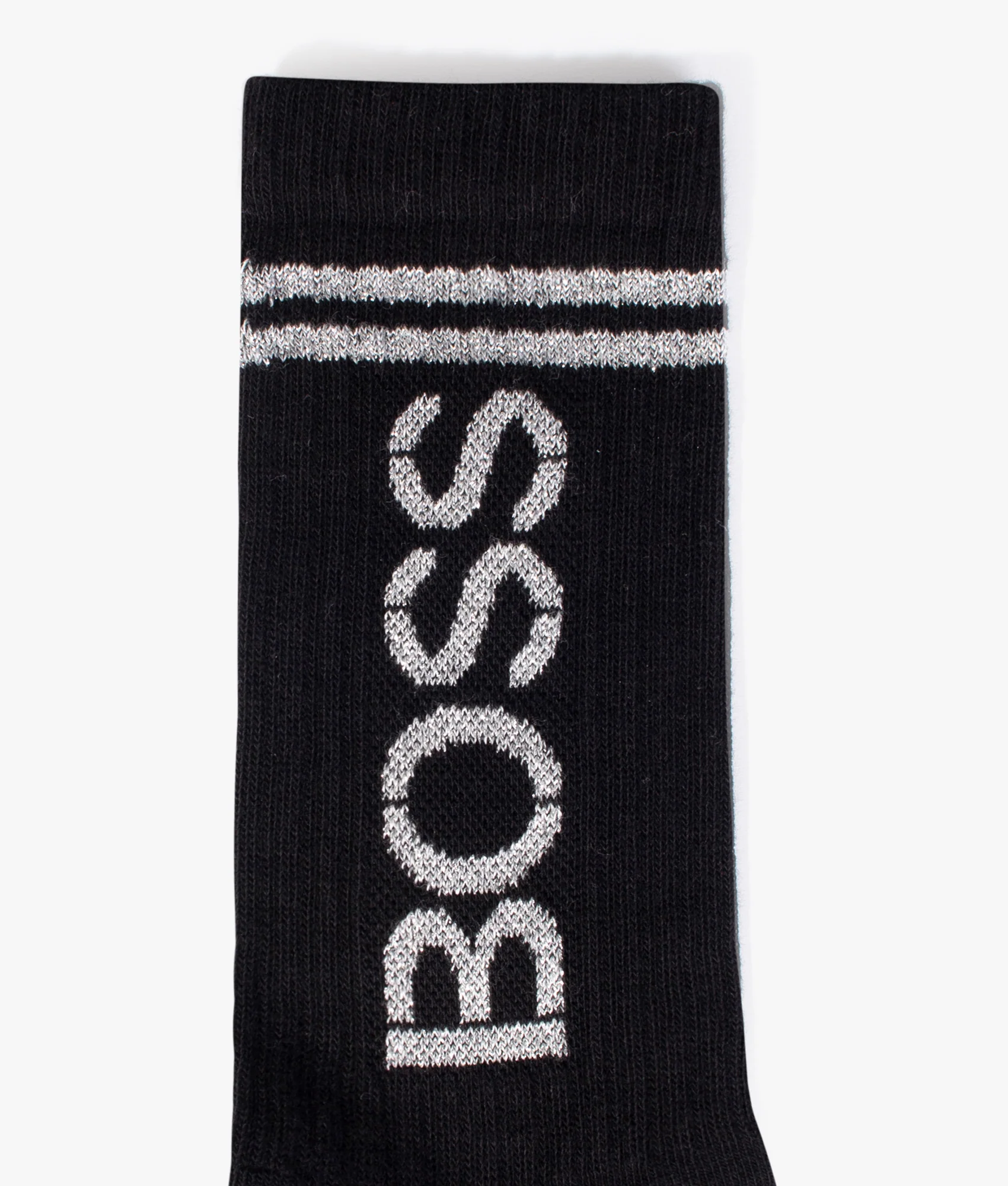 QS Rib Shine Logo Socks - Image 2