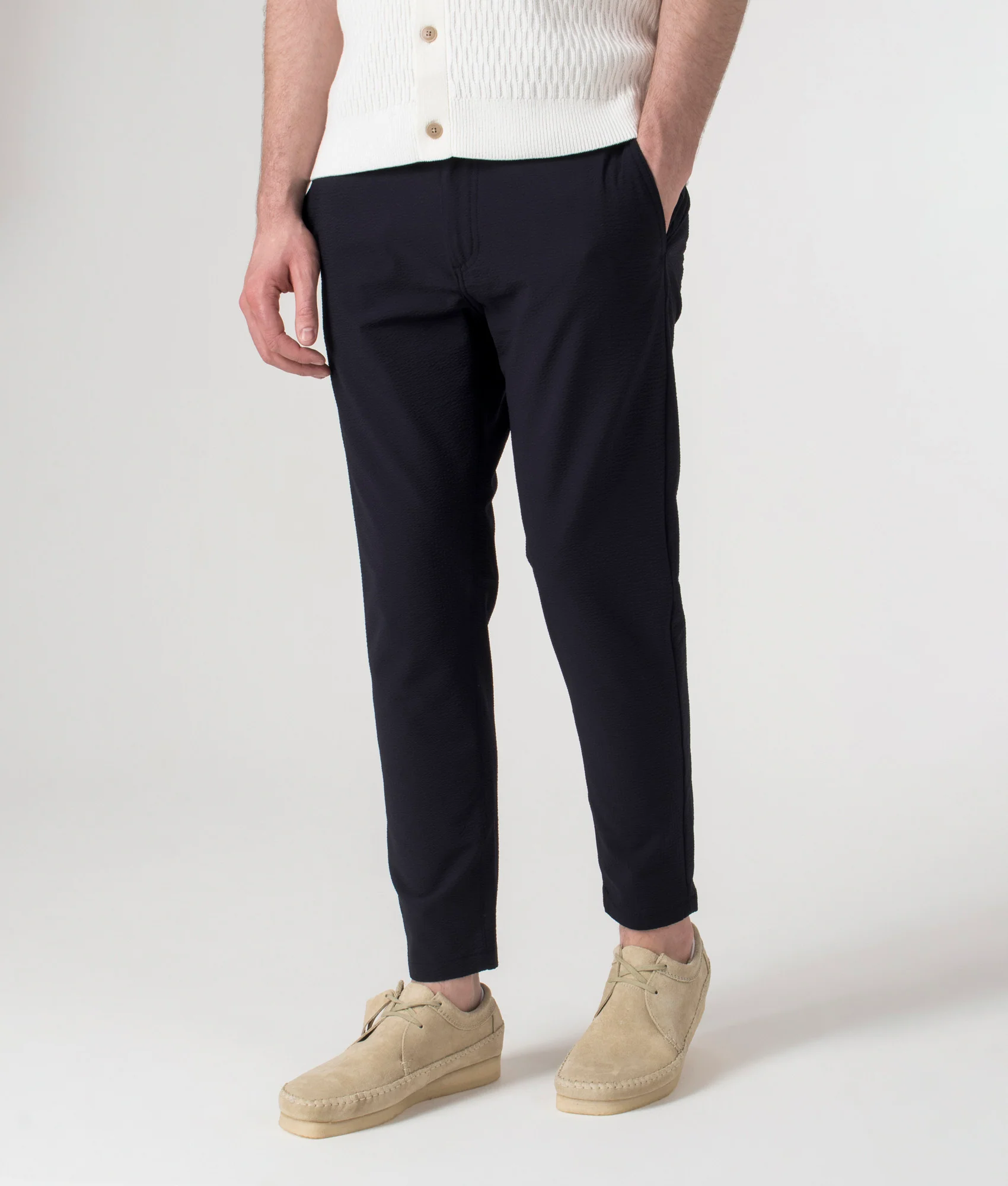 Regular Fit Tapered Draw String Pant - Image 3