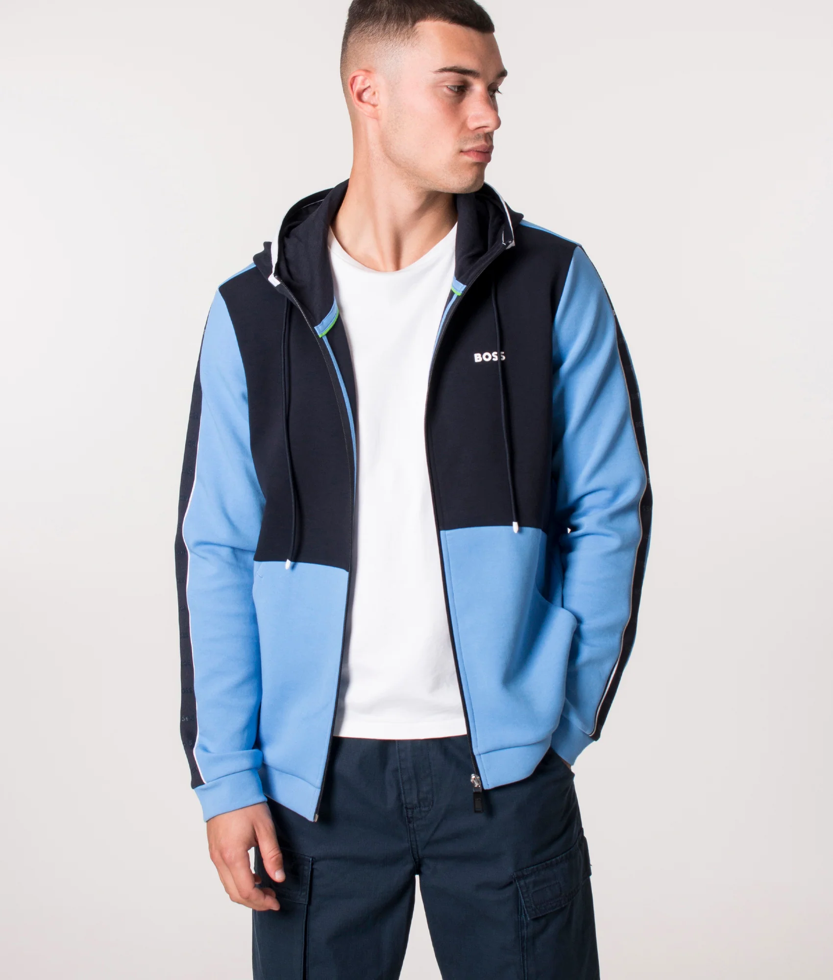 Regular Fit Saggy 1 Zip Through Hoodie - Image 5