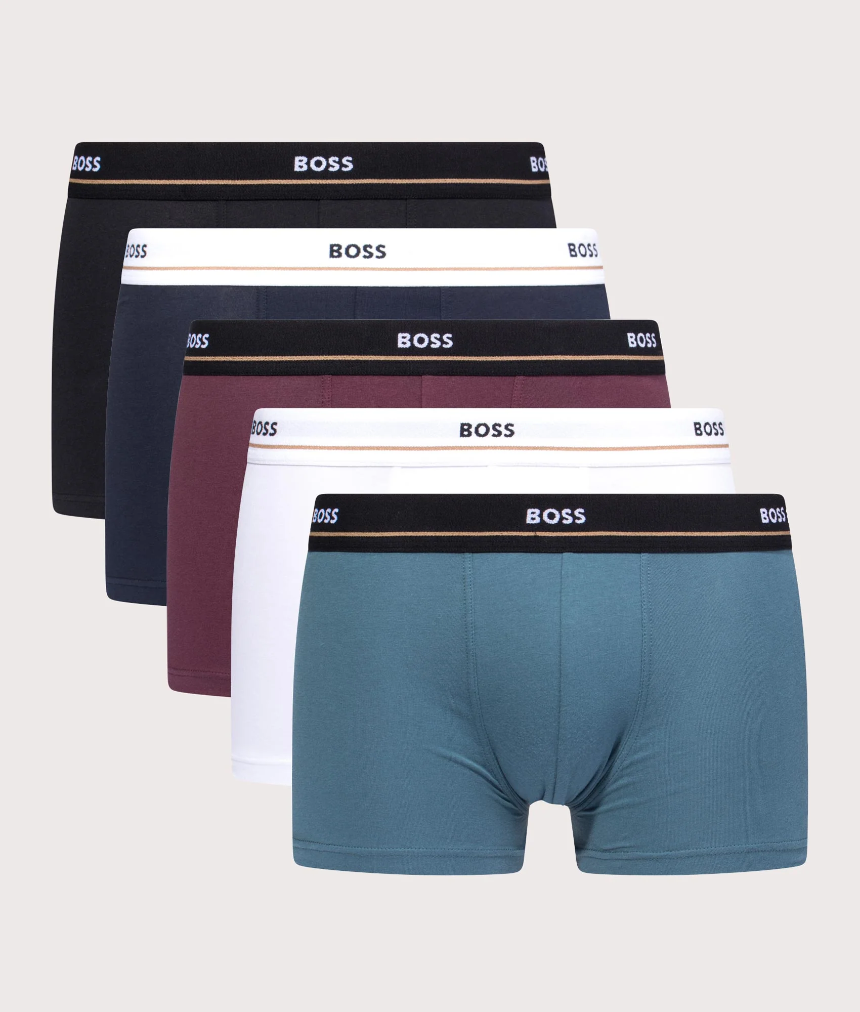 Regular Fit Five Pack of Regular Fit Essential Trunks
