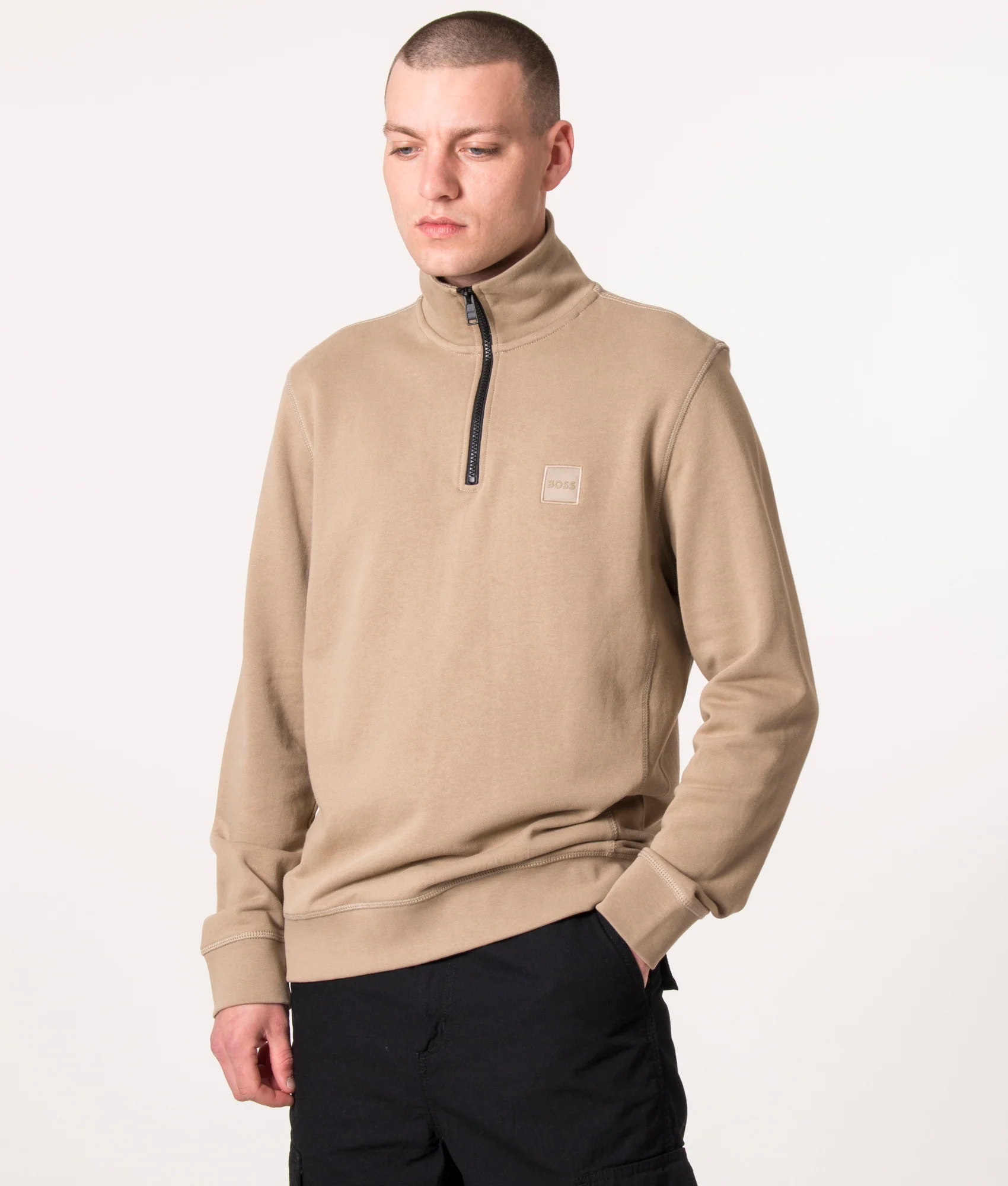 Regular Fit Zetrust Quarter Zip Sweatshirt