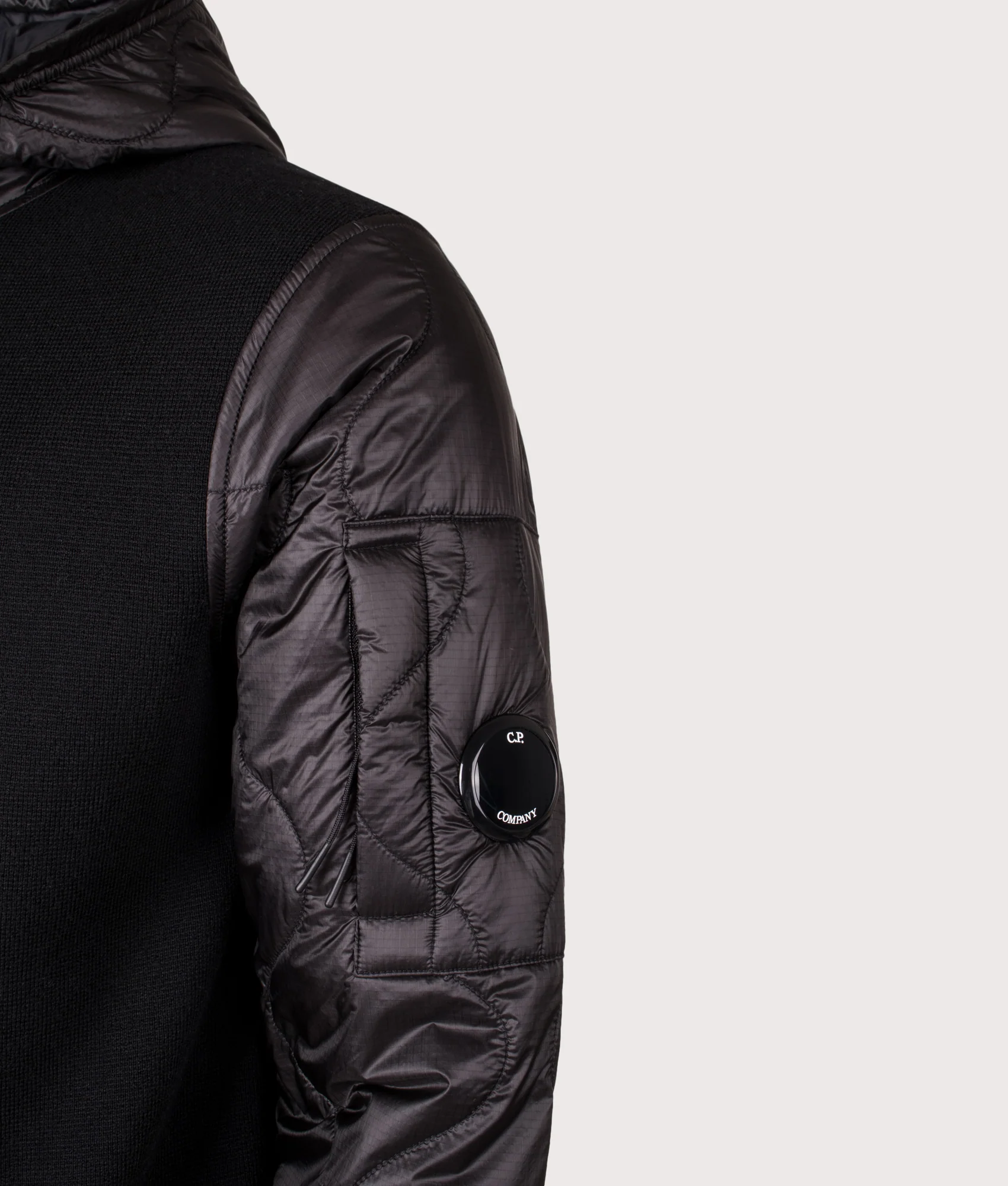 Extrafine Merino Wool Mixed Hooded Zip D.D. Shell Sweater - Image 2