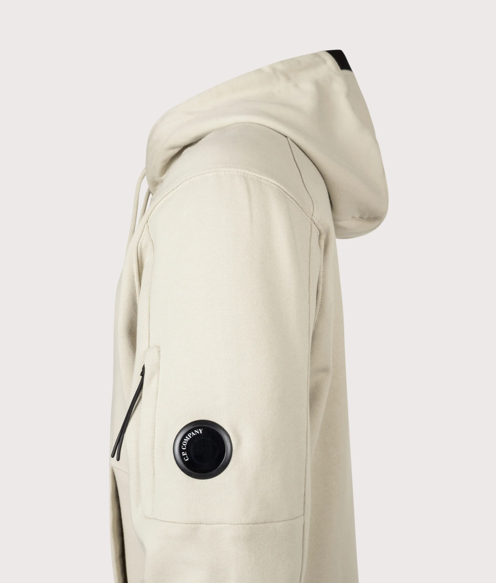 Diagonal Raised Fleece Lens Hoodie - Image 2