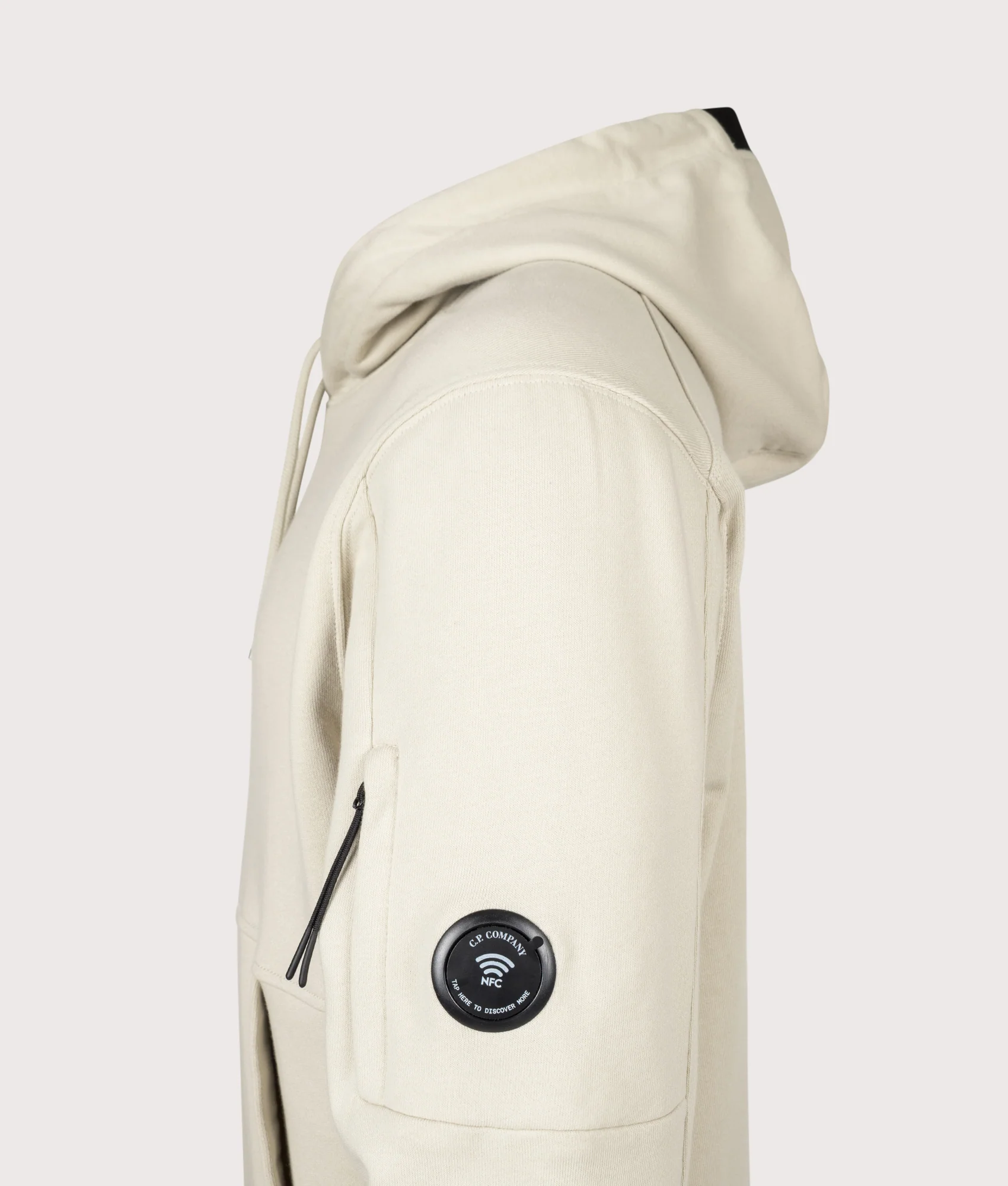 Diagonal Raised Fleece Lens Hoodie - Image 3