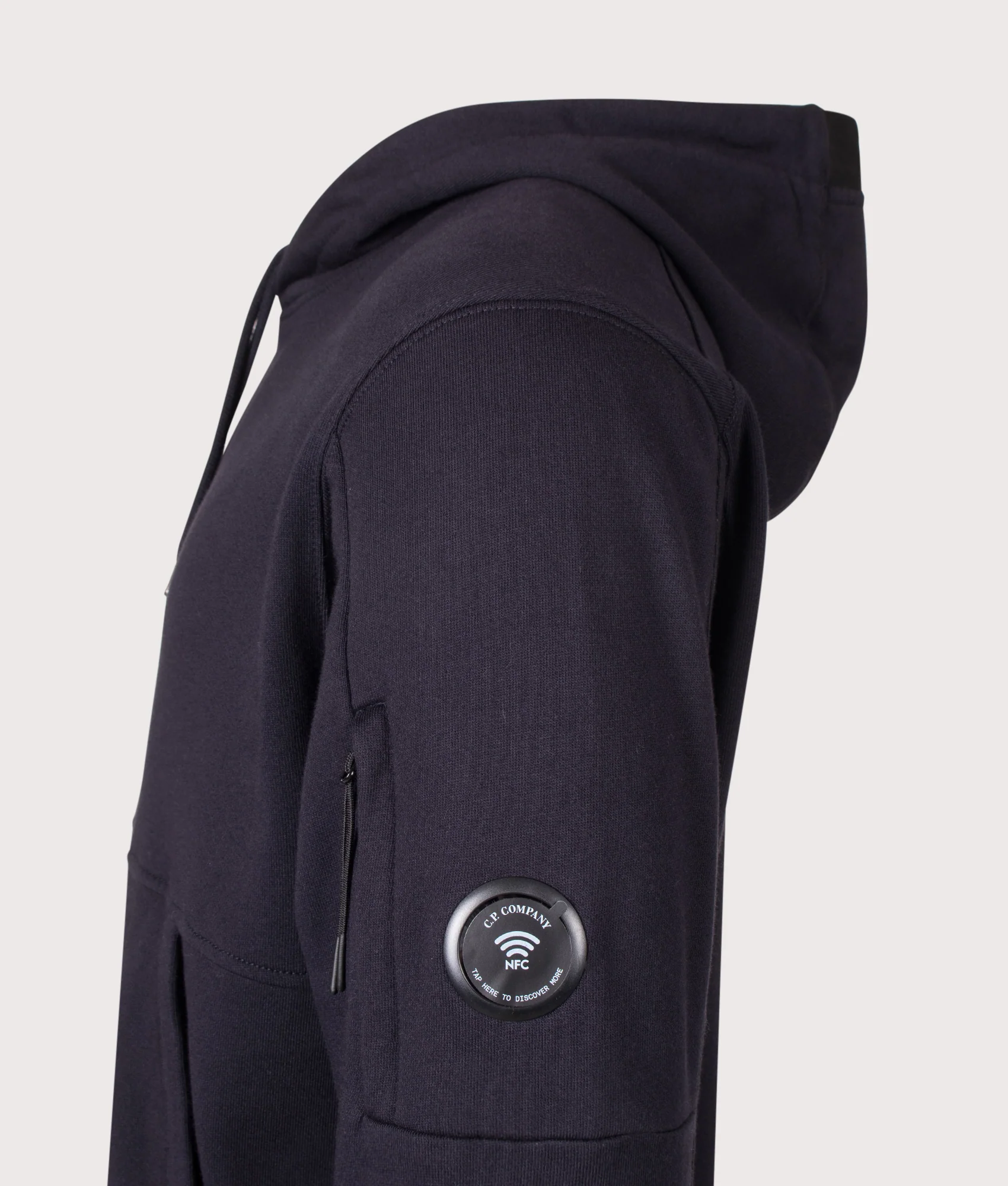 Diagonal Raised Fleece Lens Hoodie - Image 3