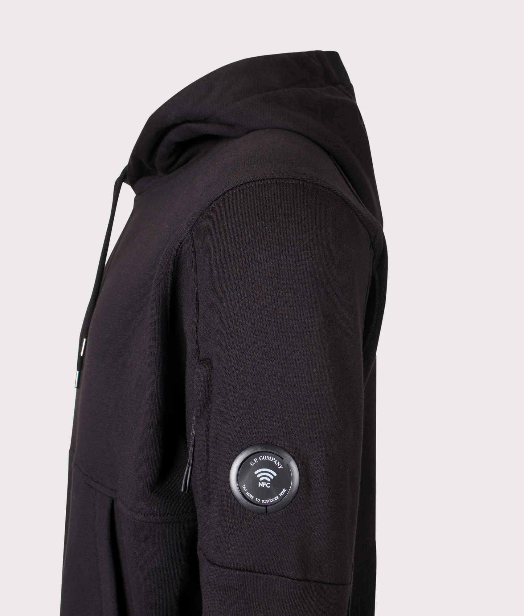 Diagonal Raised Fleece Lens Hoodie - Image 3