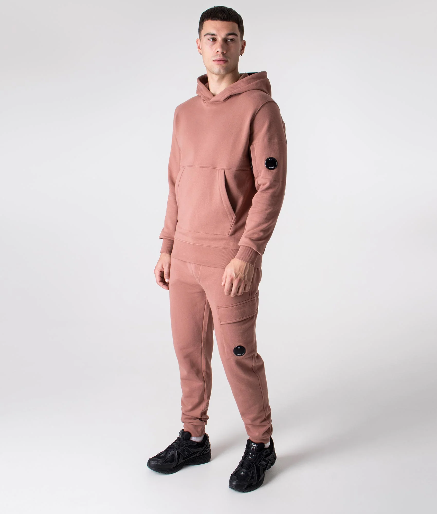 Diagonal Raised Fleece Lens Hoodie - Image 2