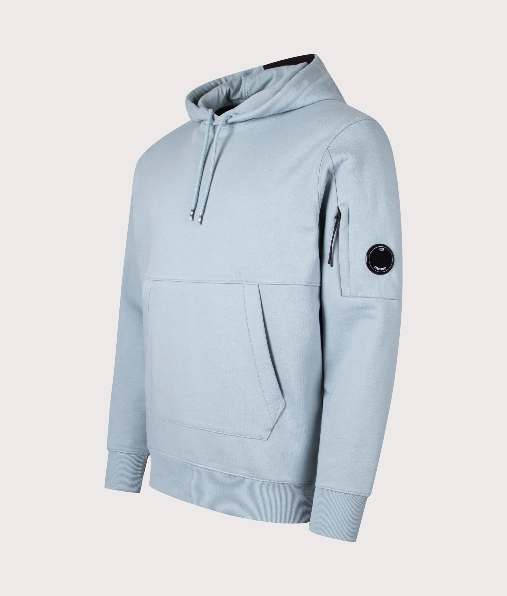 Diagonal Raised Fleece Lens Hoodie