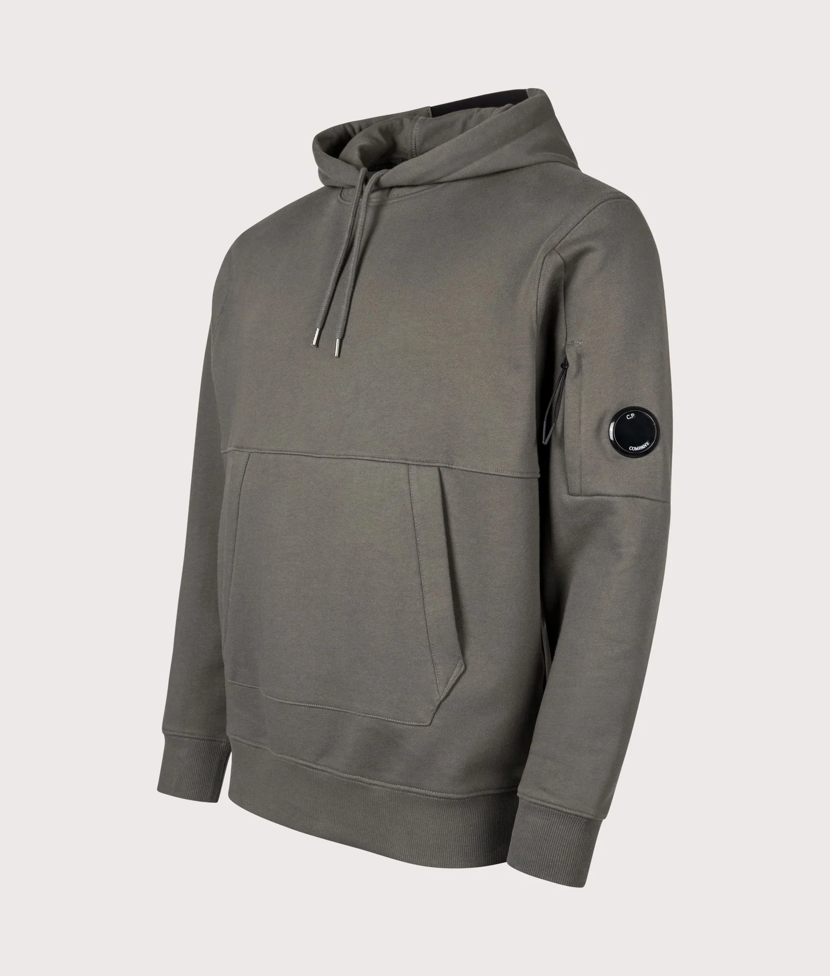 Diagonal Raised Fleece Lens Hoodie