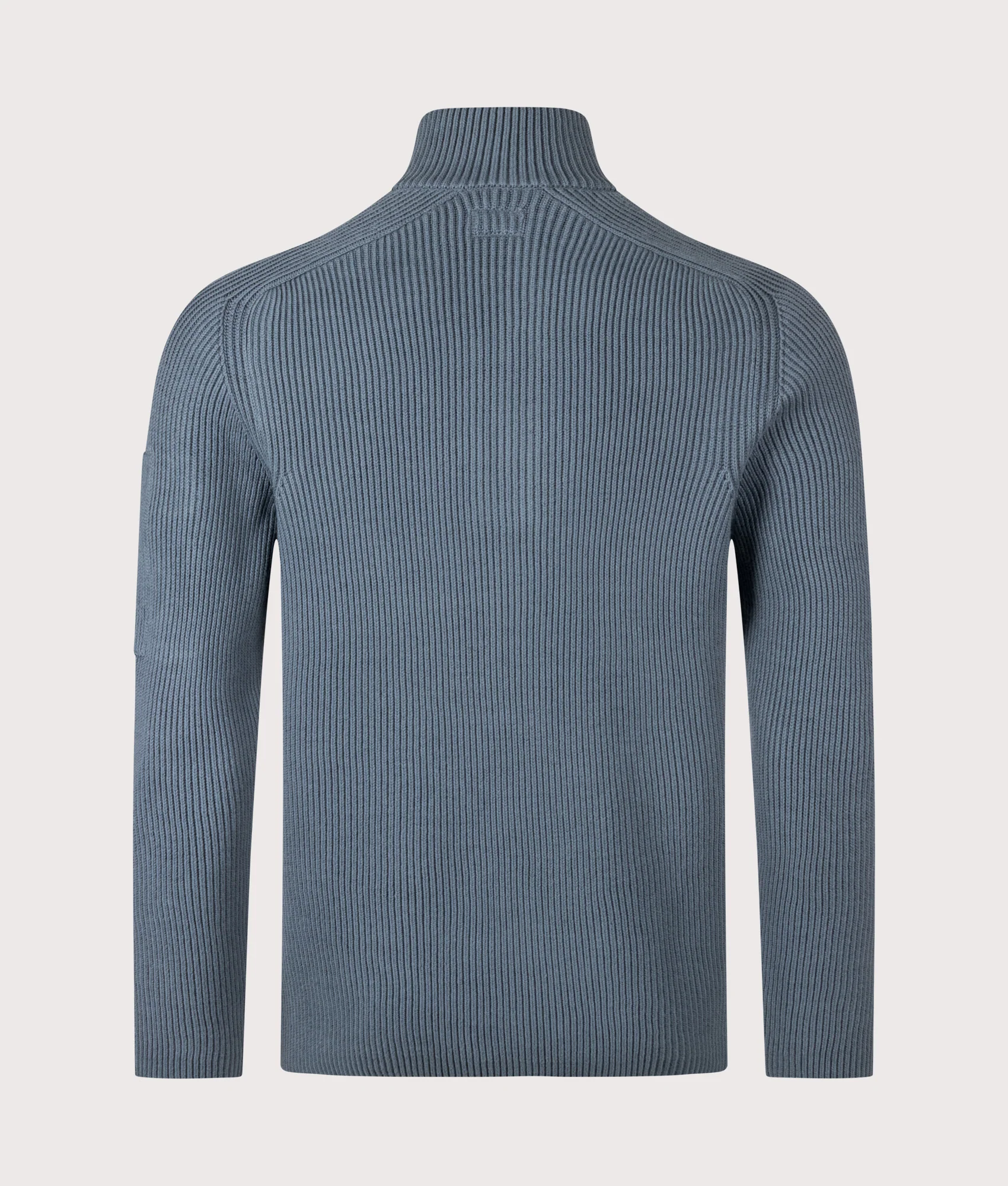 Full Rib Cotton Half Button Lens Jumper - Image 5