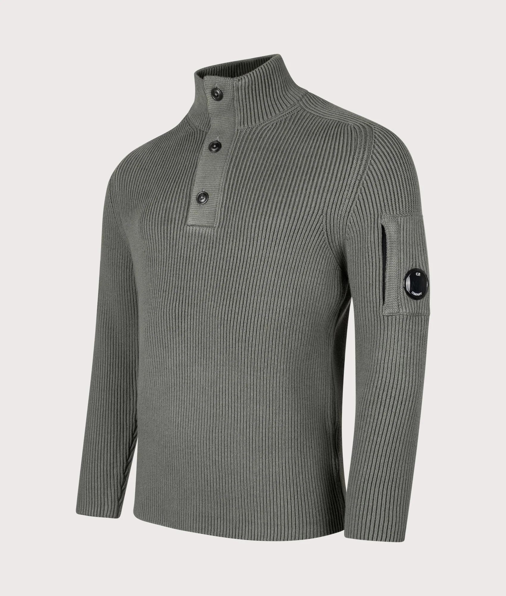 Full Rib Half Button Jumper