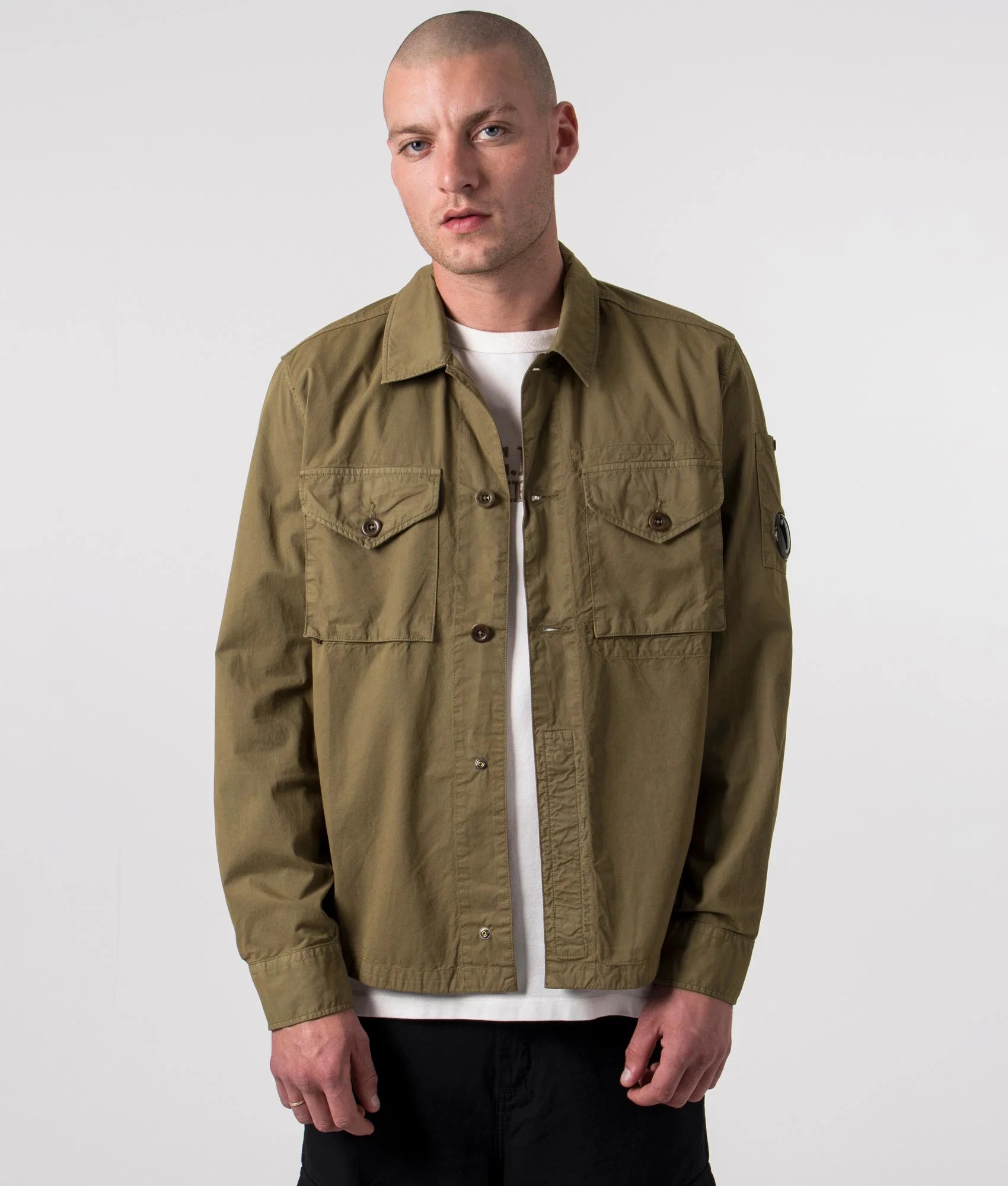 Gabardine Buttoned Pockets Shirt - Image 4