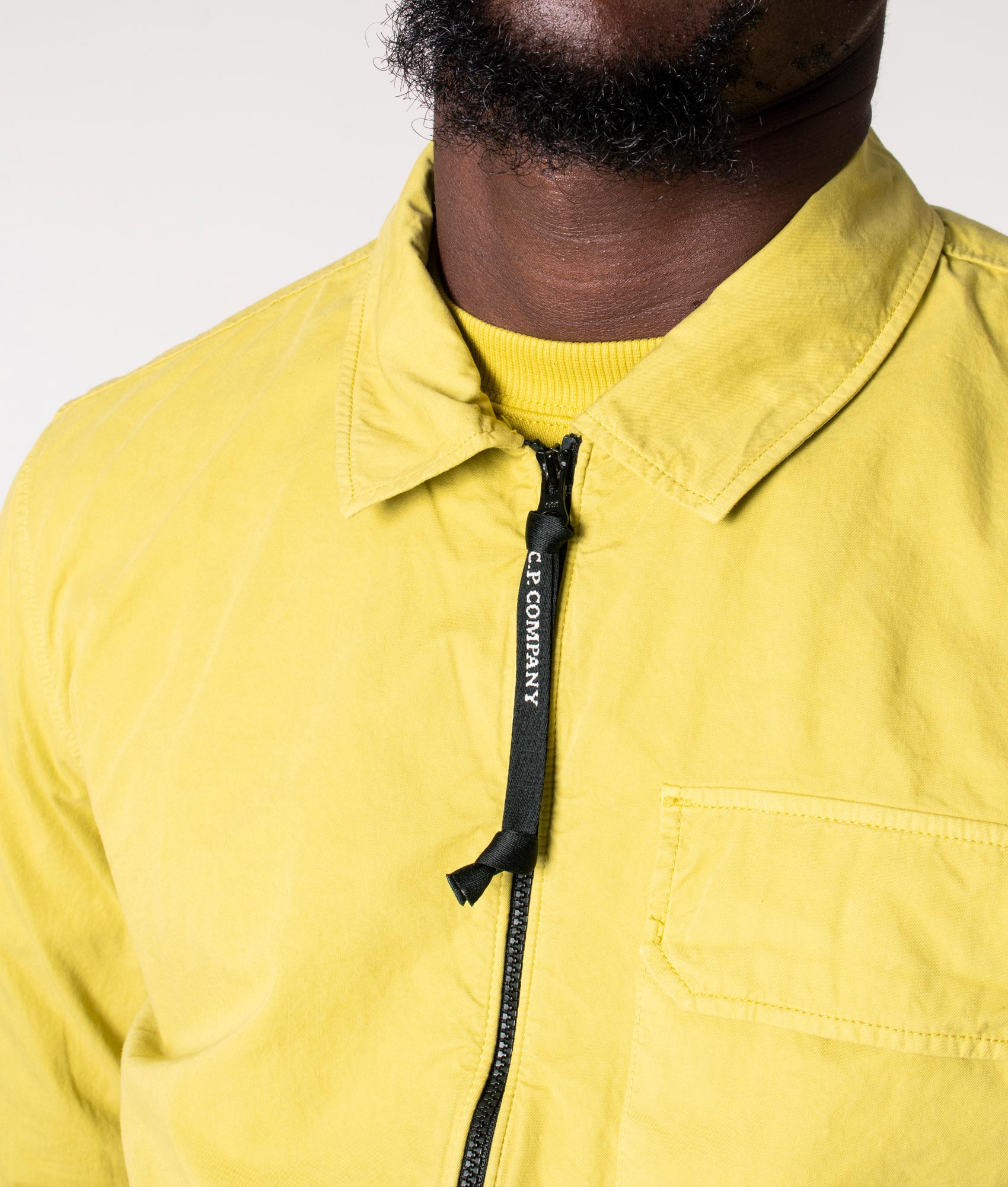 Zip Through Gabardine Overshirt - Image 3